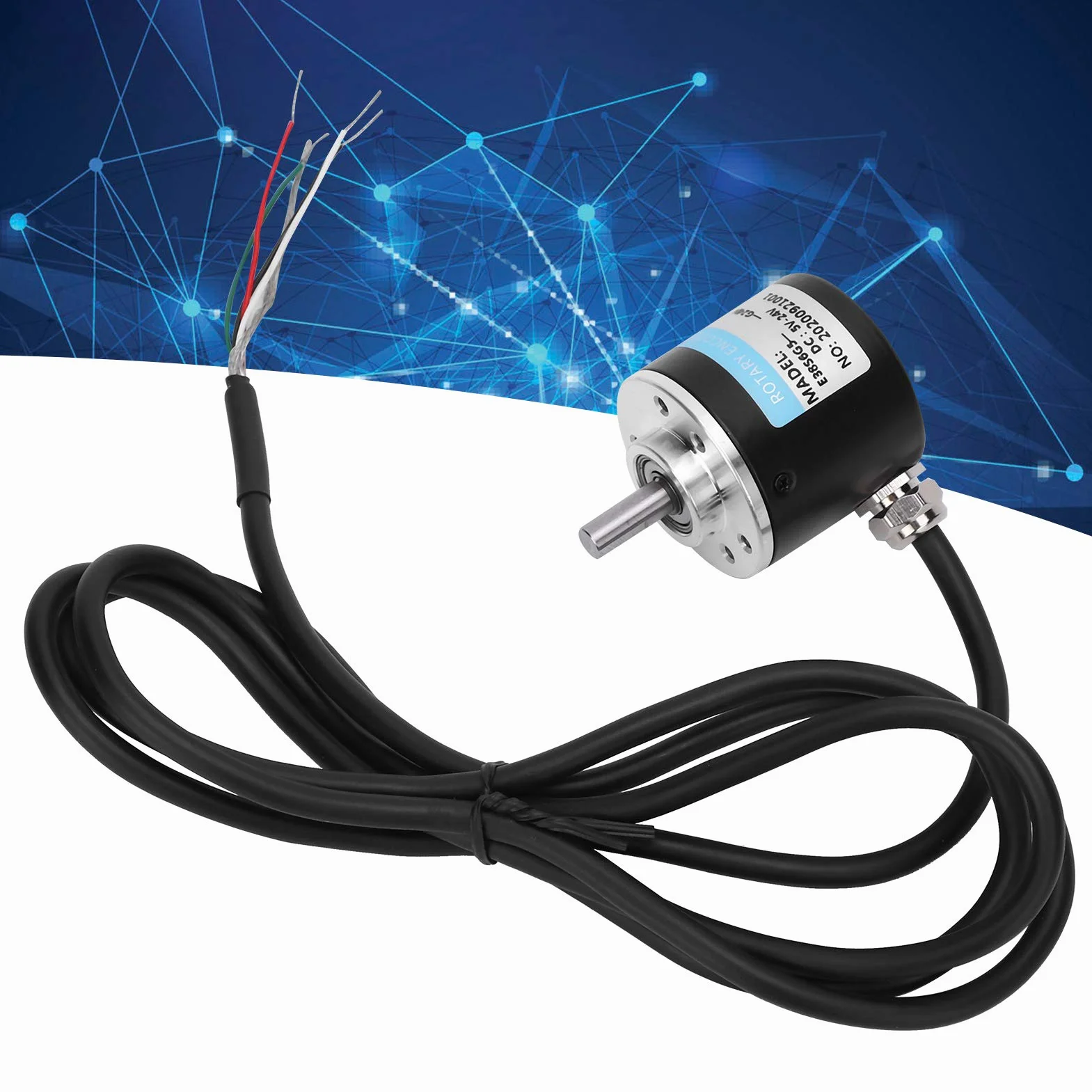 ABZ trzyfazowy enkoder fotoelektryczny DC 5-24 V 3000-6000 obr./min enkoder z masywnym trzonem do pola inżynierii automatycznej (600 HZ)