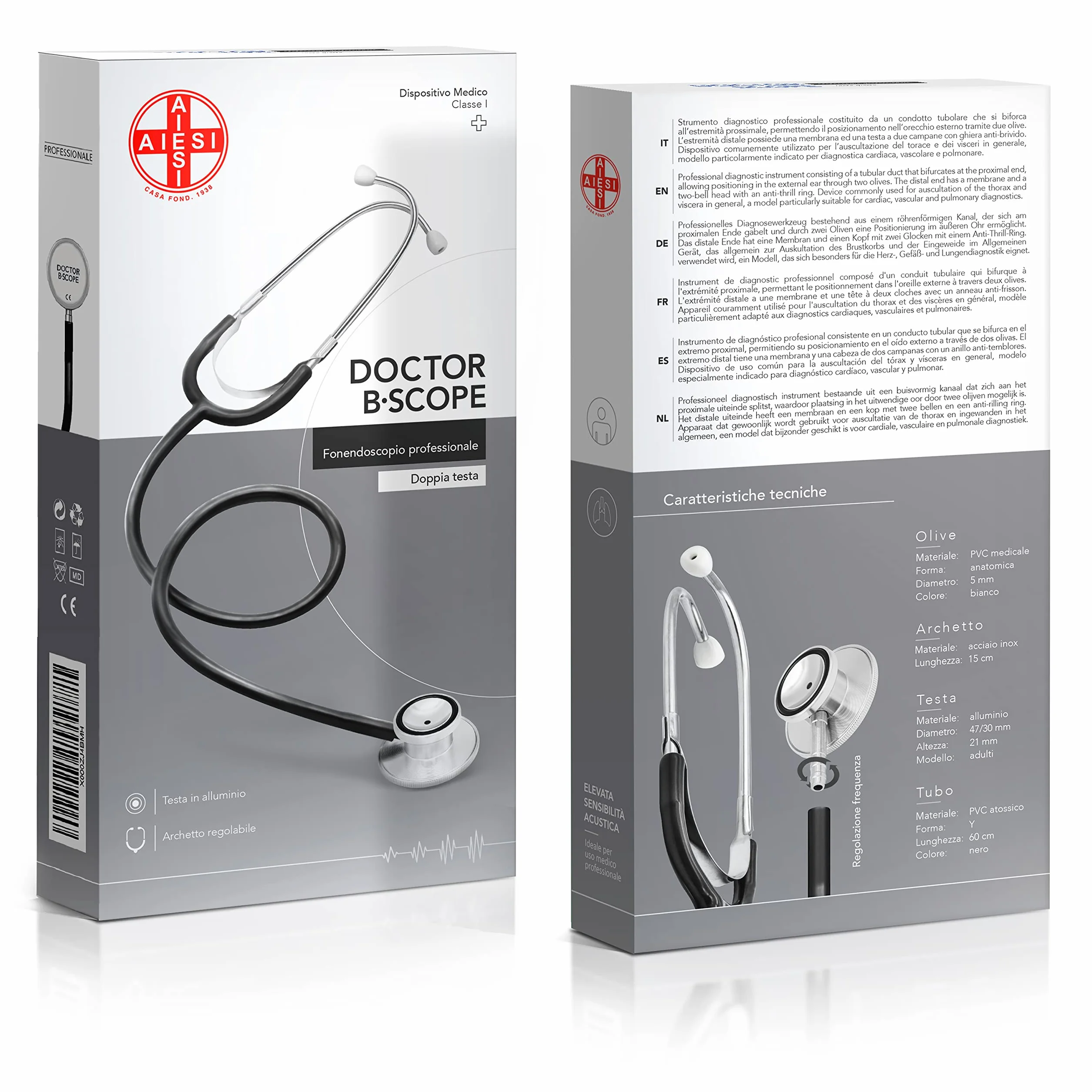Stetoskop z Podwójną Głowicą dla Dorosłych Doctor B-Scope Czarny