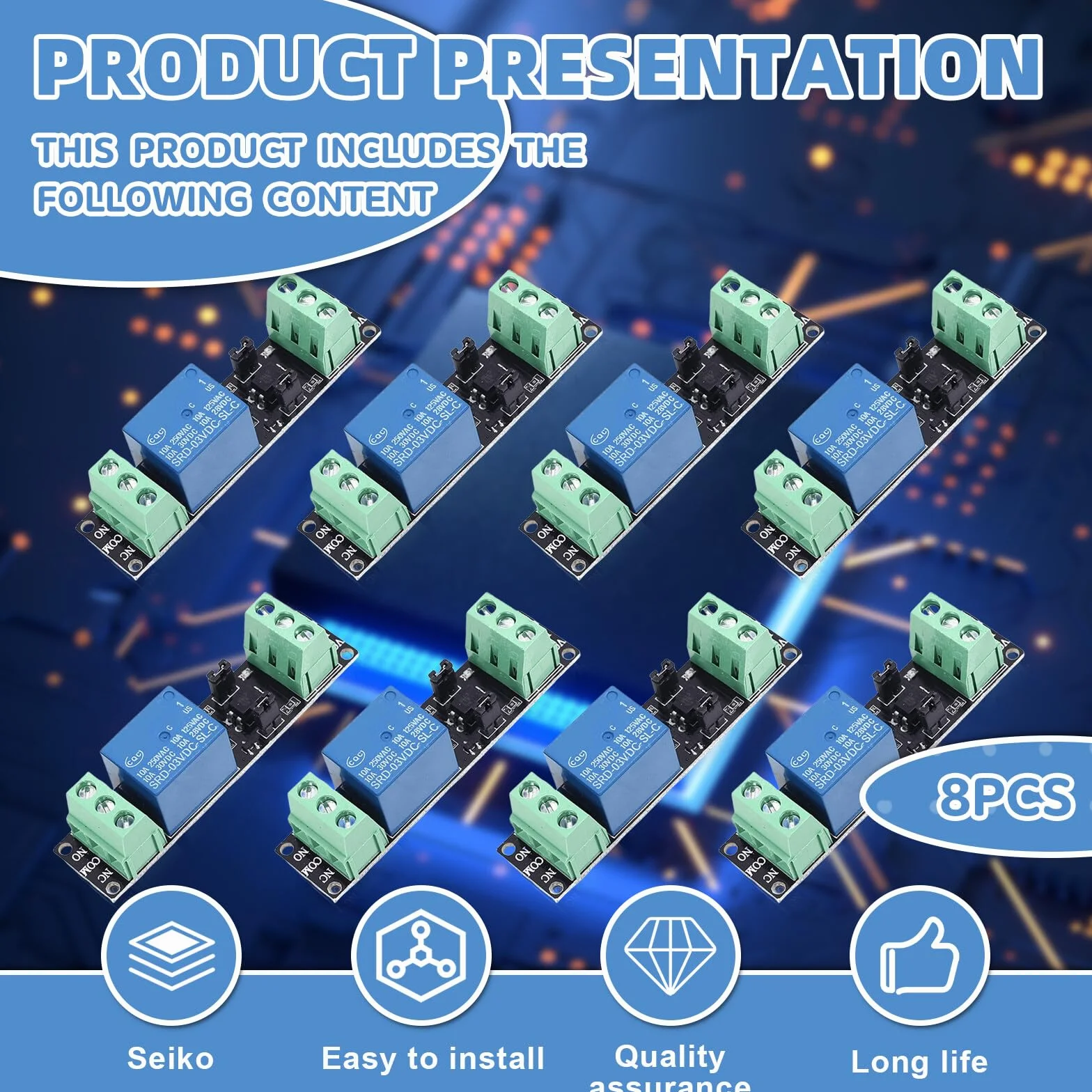 8 sztuk 3 V 1-kanałowy przekaźnik Power Switch, 1-kanałowy moduł wyłącznika sieciowego wysokiego poziomu wyzwalacza z optoopterem izolacją optyczną do IOT ESP8266