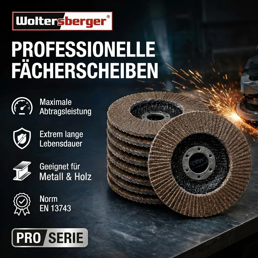 Woltersberger Tarcze listkowe 115 + 125 mm Ø125mm P60