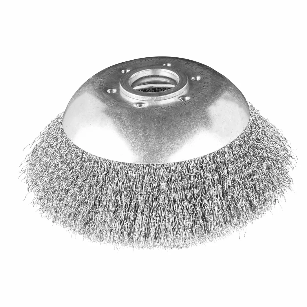 GRAPHITE Szczotka druciana do szlifierek benzynowych 150/200 x 25,4 mm, twarda/miękka, średnica zewnętrzna 150/200 mm, otwór wewnętrzny 25,4 mm, do czyszczenia kostki brukowej (150 x 25,4 mm, miękka)