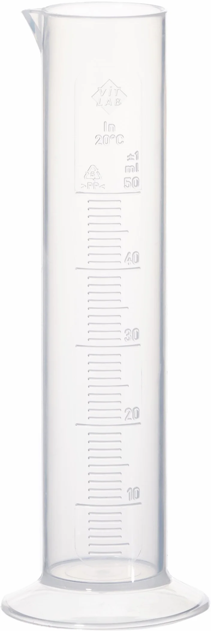 neoLab LV-0658 cylinder miarowy, niski kształt, okrągła stopka, PP, 50 ml