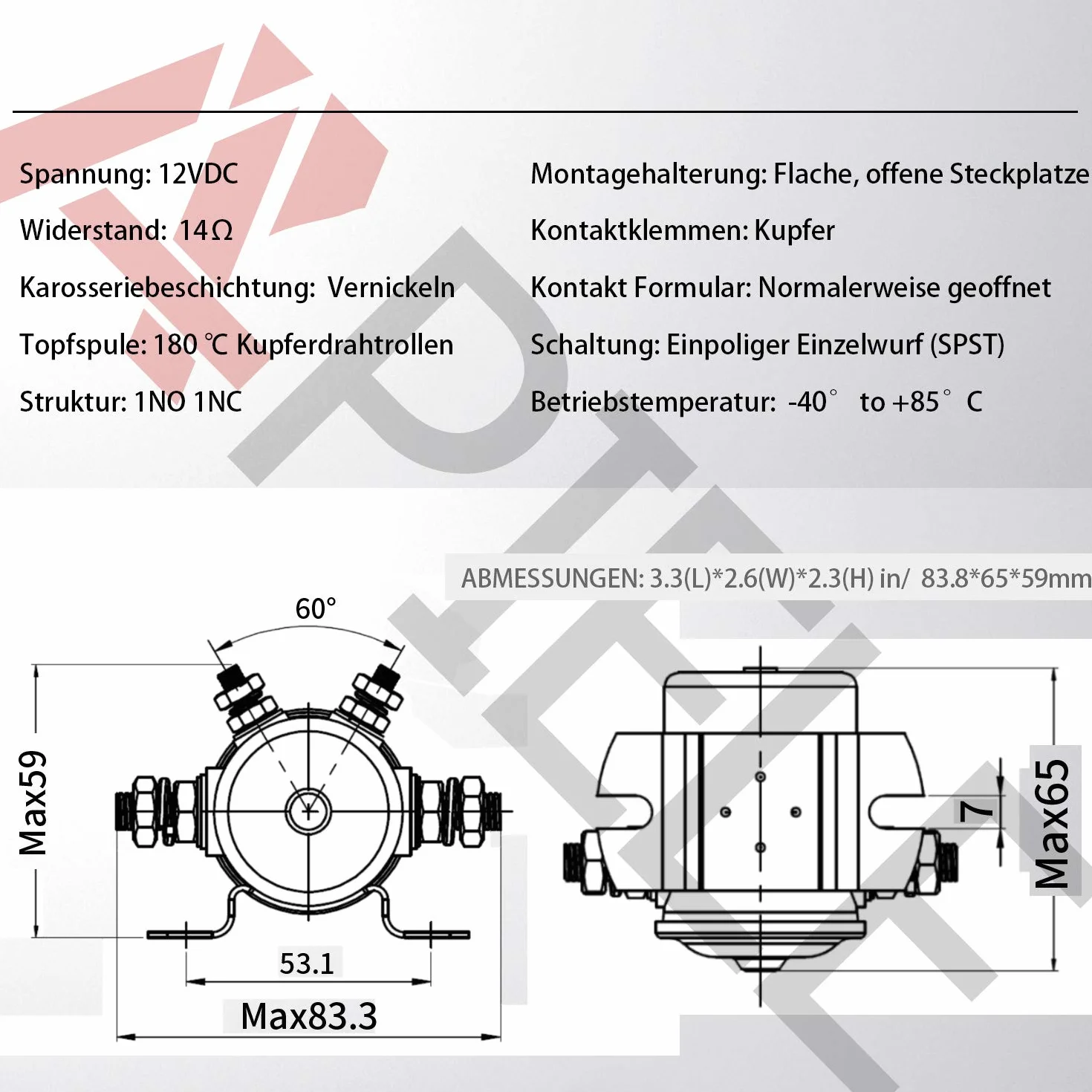 12 V 300 A magnetyczny przekaźnik rozruchowy wózek golfowy Solenoid magnetyczny zwieracz przekaźnik do prądu stałego