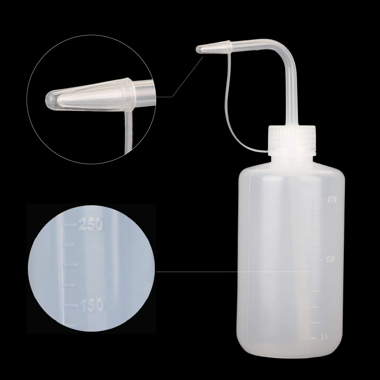 Hyber&Cara butelki do bezpiecznego mycia 250 ml plastikowa wyciskana z pokrywką