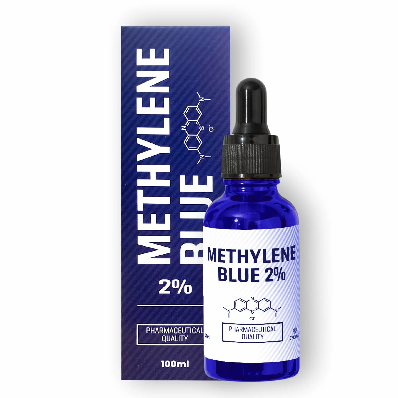 Błękit metylenowy 2% – 100 ml – szklana butelka z pipetą – roztwór barwnika do laboratorium i mikroskopii – wysoka czystość – bez dodatków