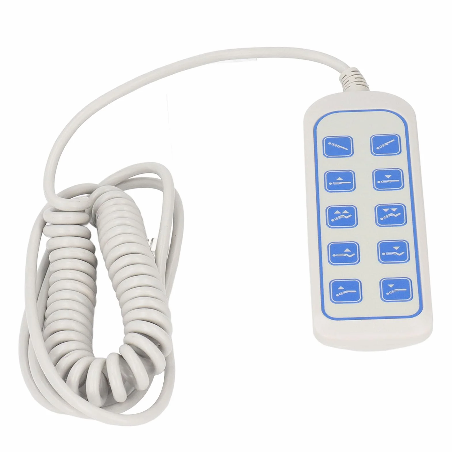 Control para Cama Electrica Telecomando Letto Ręczny Kontroler Krzesła Podnośnikowego IP66 - Elektryczny Pilot z Popychaczem do łóżka Podnoszonego 8-pinowa, 9-żyłowa Wtyczka