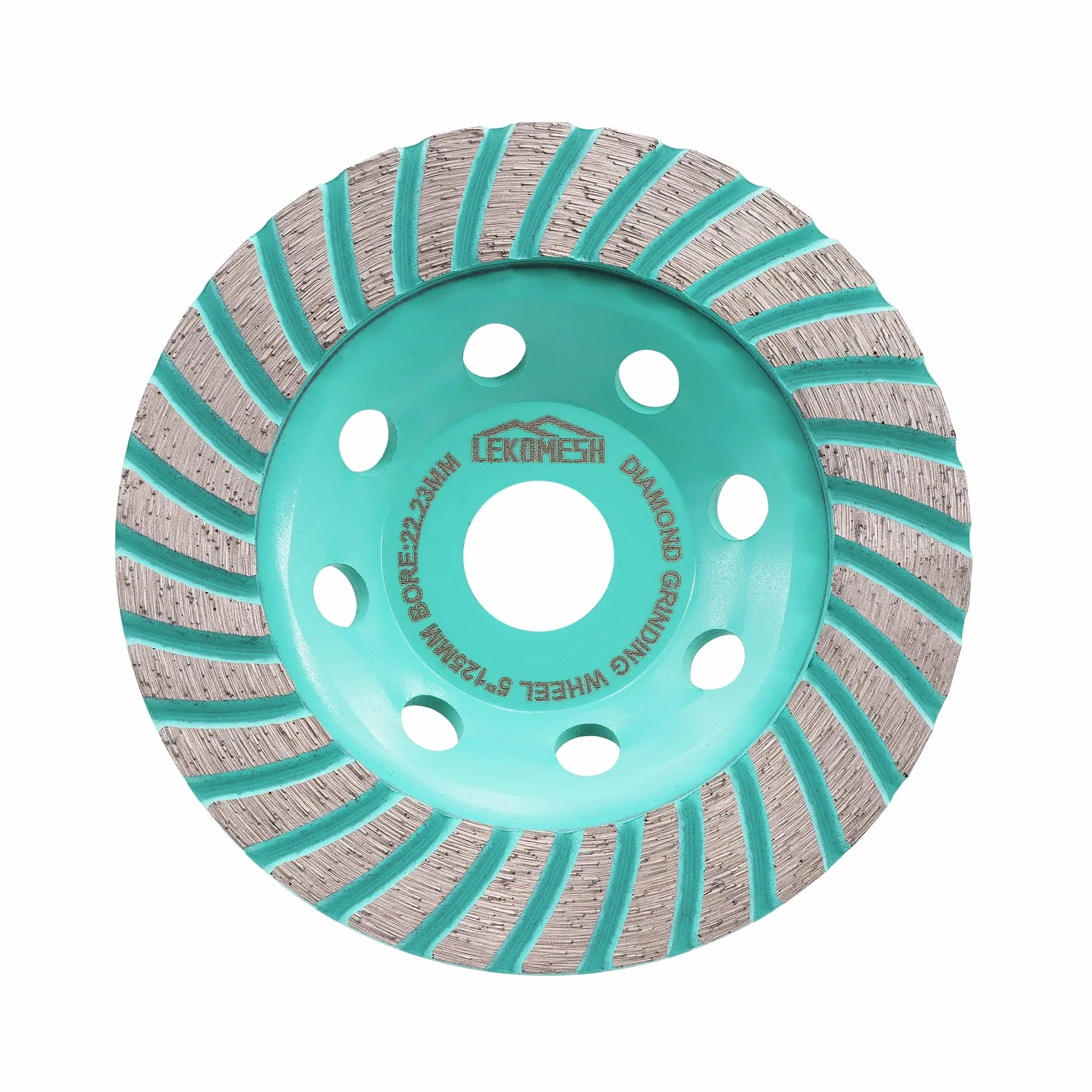 Diamentowa tarcza szlifierska - 5"/125 mm turbo rzędowa szlifierka kątowa tarcza do cięcia, szlifowania, wygładzania, kształtowania betonu, marmuru, granitu, muru, cegły 7/8" altanka