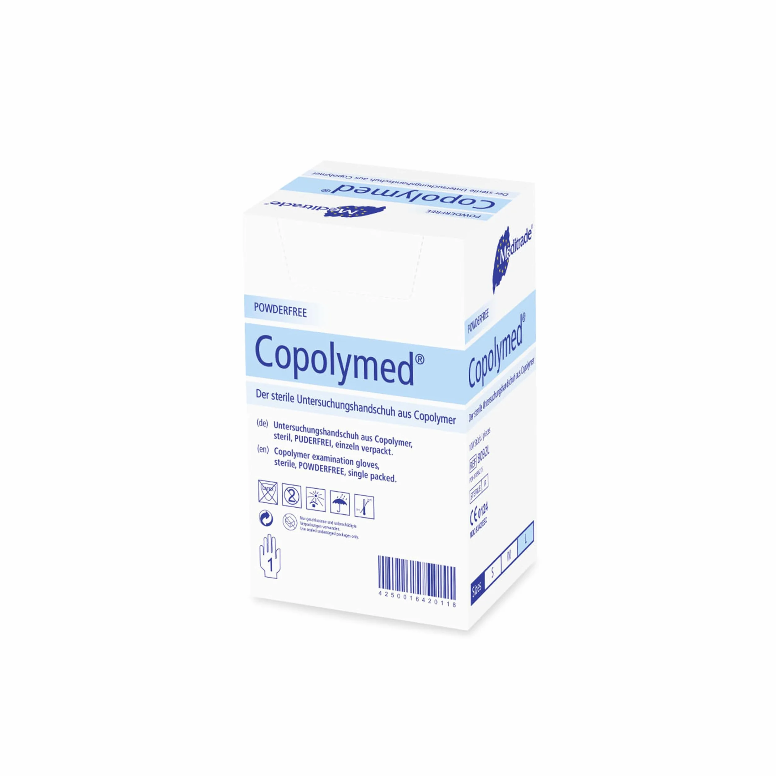 Meditrade Sterylna Rękawica do Badań Copolyme 8092L Duża Rozmiar Opakowanie 100