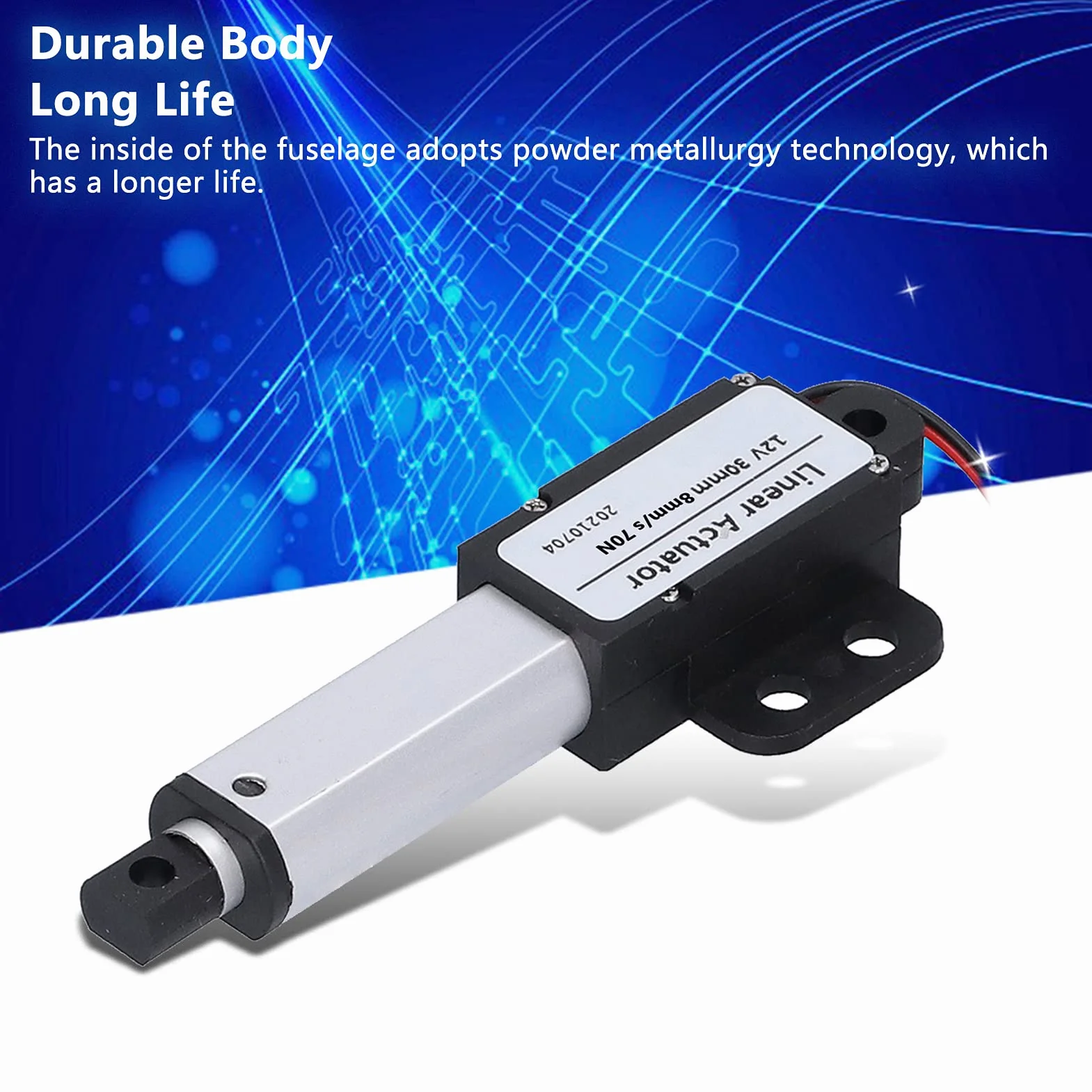 Siłownik Liniowy DC 12V 30mm Skok 8mm/s 70N Śruba Typu T Mini Elektryczny