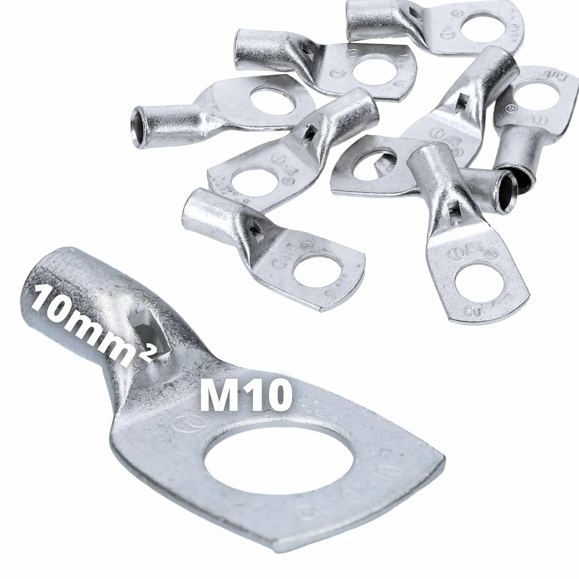 10 sztuk Cembre A2-M10 końcówka kablowa 10 mm² M10 nieizolowana z miedzi ocynkowana