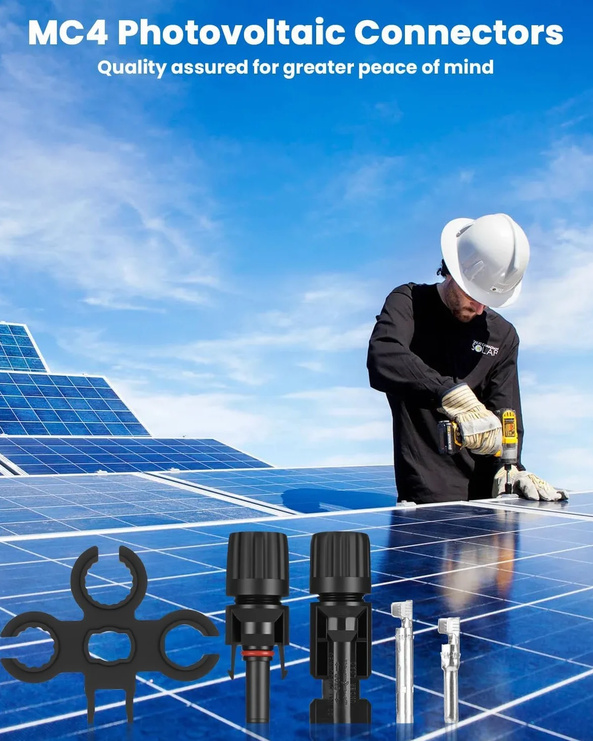Wodoodporne wtyczki solarne IP67 MC4 Zestaw 27 par, złącza PV do paneli słonecznych