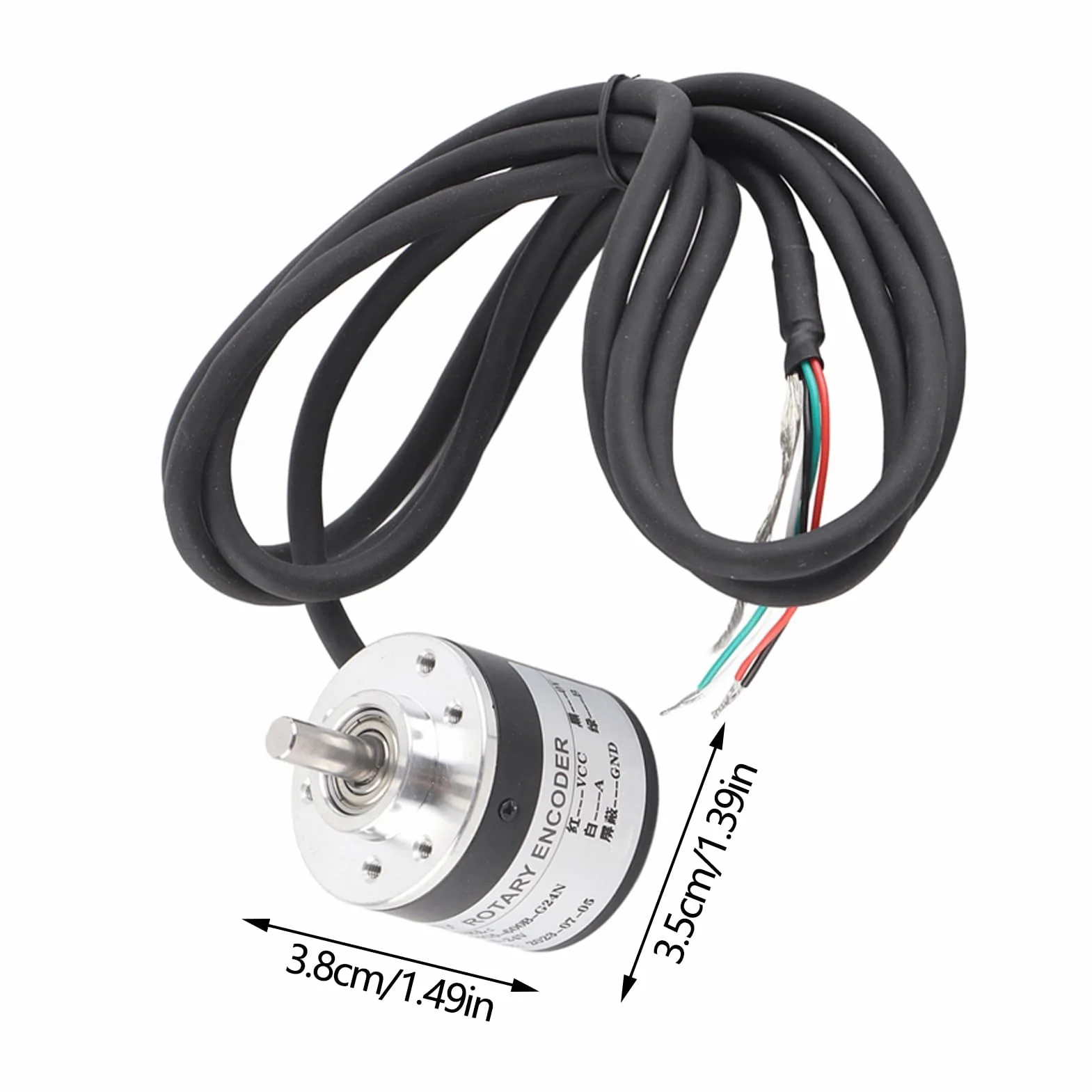 600P/R inspekcyjny koder obrotowy, fotoelektryczny koder rotacyjny DC 5V-24V AB 2-fazowy fotoelektryczny enkoder wał 6 mm koder szerokie napięcie zasilacze