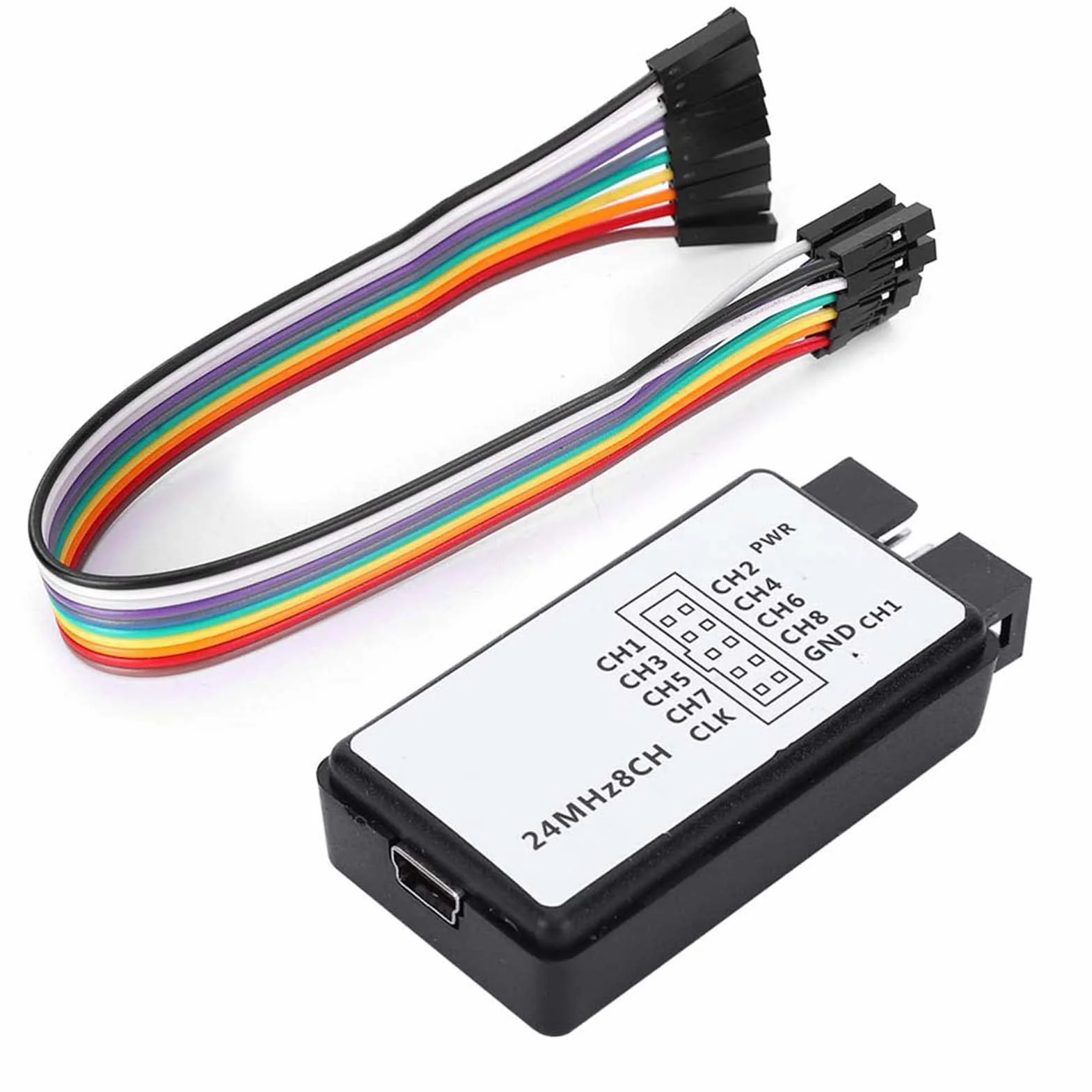 Analizator logiczny USB 24 MHz mini cyfrowy rozmiar kieszeni 8-kanałowej pamięci zestaw urządzeń pamięci wejściowej