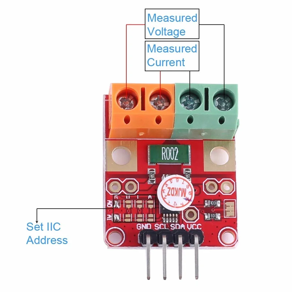 Moduł czujnika napięcia INA226 0-36 V 20 A IIC czujnik prądu monitorowanie zasilania