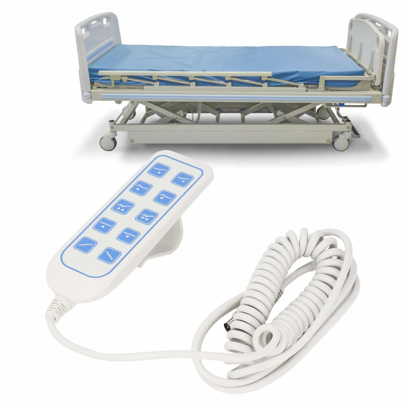Control para Cama Electrica Telecomando Letto Ręczny Kontroler Krzesła Podnośnikowego IP66 - Elektryczny Pilot z Popychaczem do łóżka Podnoszonego 8-pinowa, 9-żyłowa Wtyczka