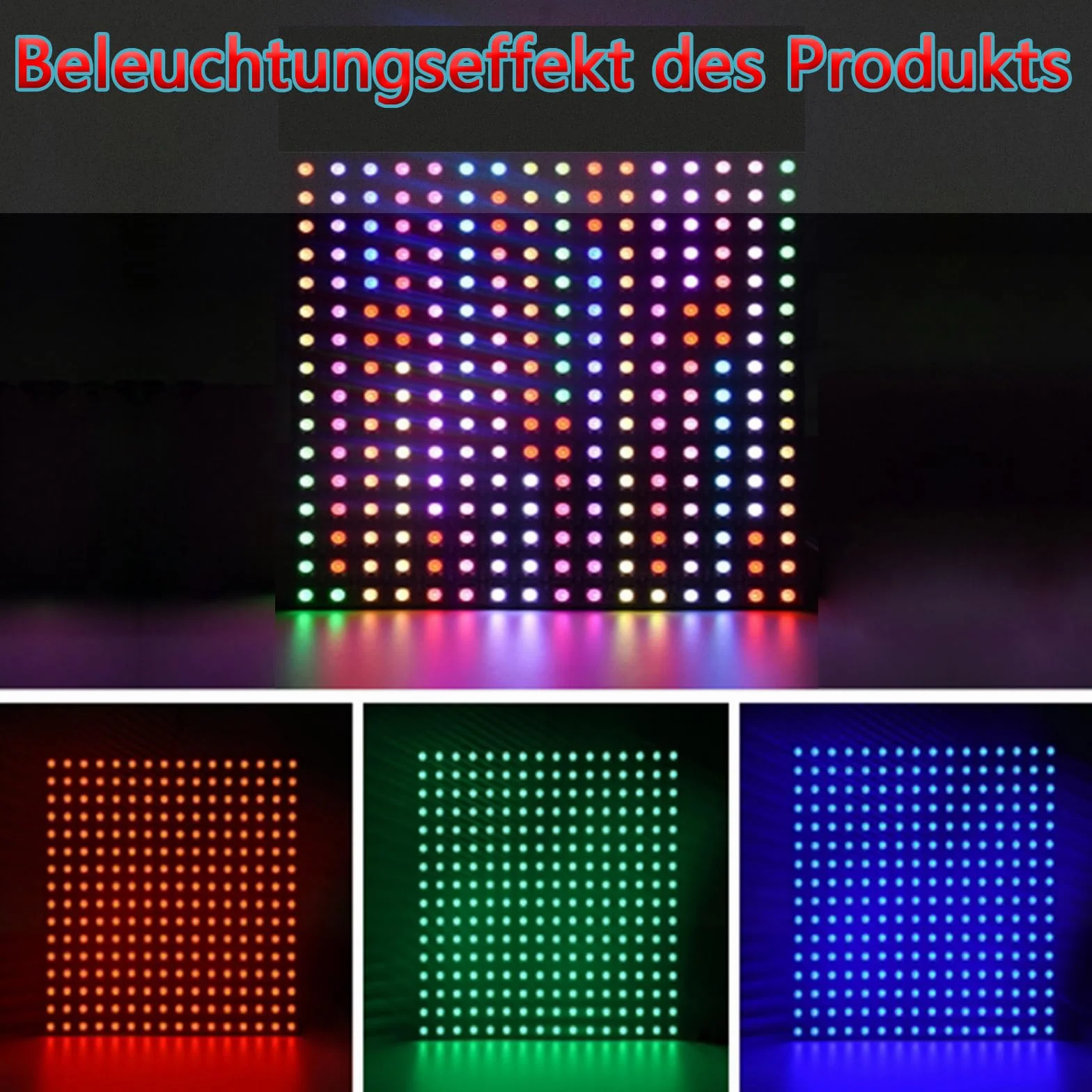 GERUI WS2812 RGB 16 x 16 panel LED ECO 256 pikseli LEDMatrix elastyczny moduł 5050SMD IC, sterowanie obrazami wideo, wyświetlanie tekstu, jednobarwne funkcje adresowalne, z DC5V, kompatybilny z