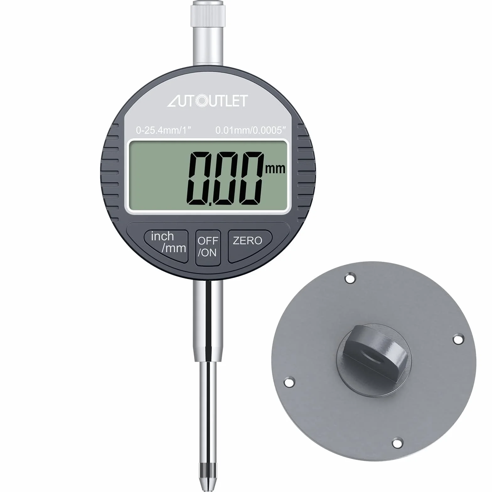 AUTOUTLET Cyfrowa sonda wskaźnika pokrętła 0,01 mm 25,4 mm precyzyjne wskaźniki przemysłowe