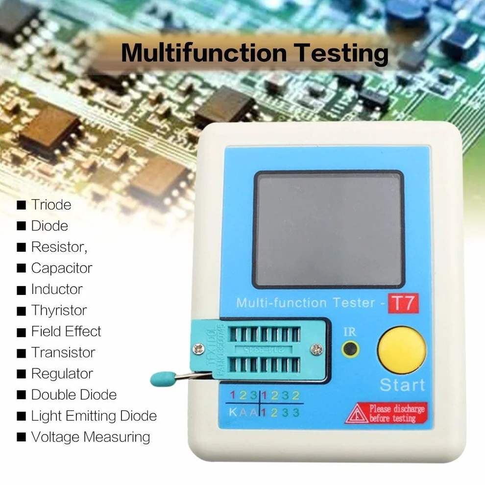 DollaTek Wielofunkcyjny Tester Tranzystorowy TFT LCR ESR NPN PNP MOSFET IR