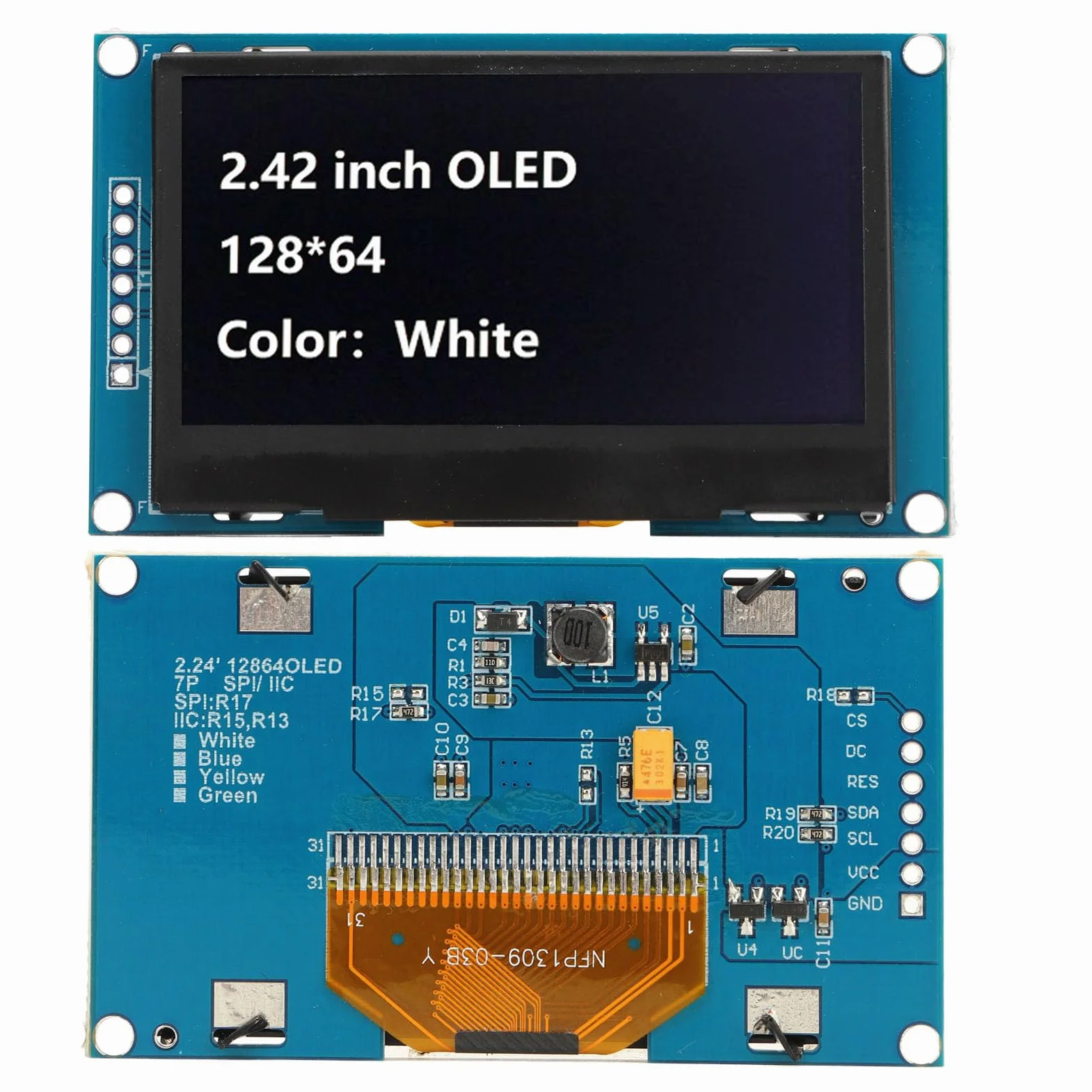 Moduł Wyświetlacza OLED 2,42 Cala SSD1309 SPI