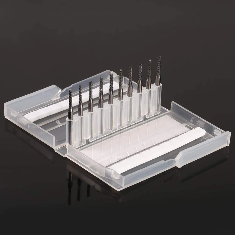 Frez węglikowy 2 mm, frezy CNC, narzędzie do cięcia CNC 37mm SMT PCB, 10 szt