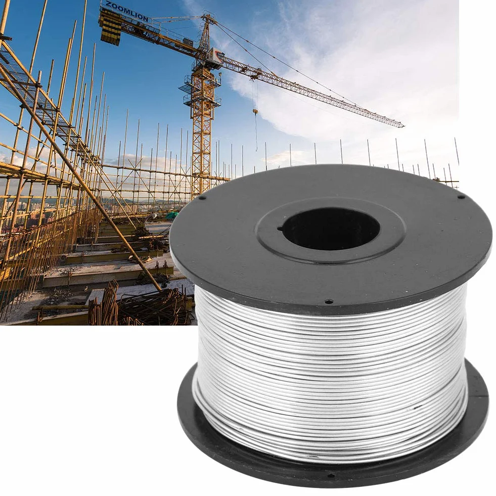 Ejoyous 4 rolki Tie Wire Coil, 110 m 0,8 mm drut wiążący, stalowa szpula drutu zbrojeniowego do automatycznej maszyny do wiązania urządzeń elektrycznych, dostarcza ponownie wzmocniony drut