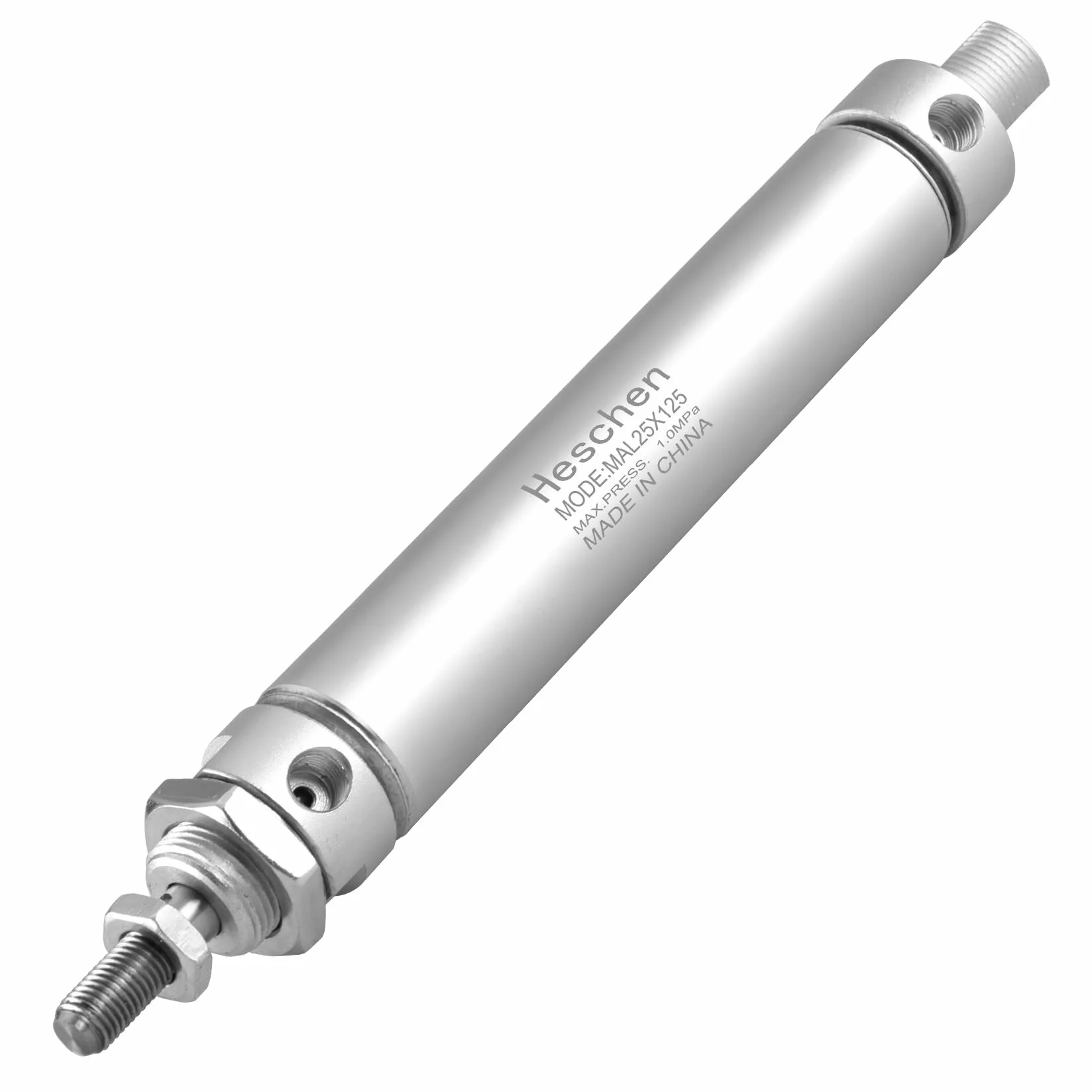 Heschen pneumatyczny wąski cylinder powietrza MAL 25-125 Port PT1/8 25 mm otwór 125 mm skokowy podwójne działanie