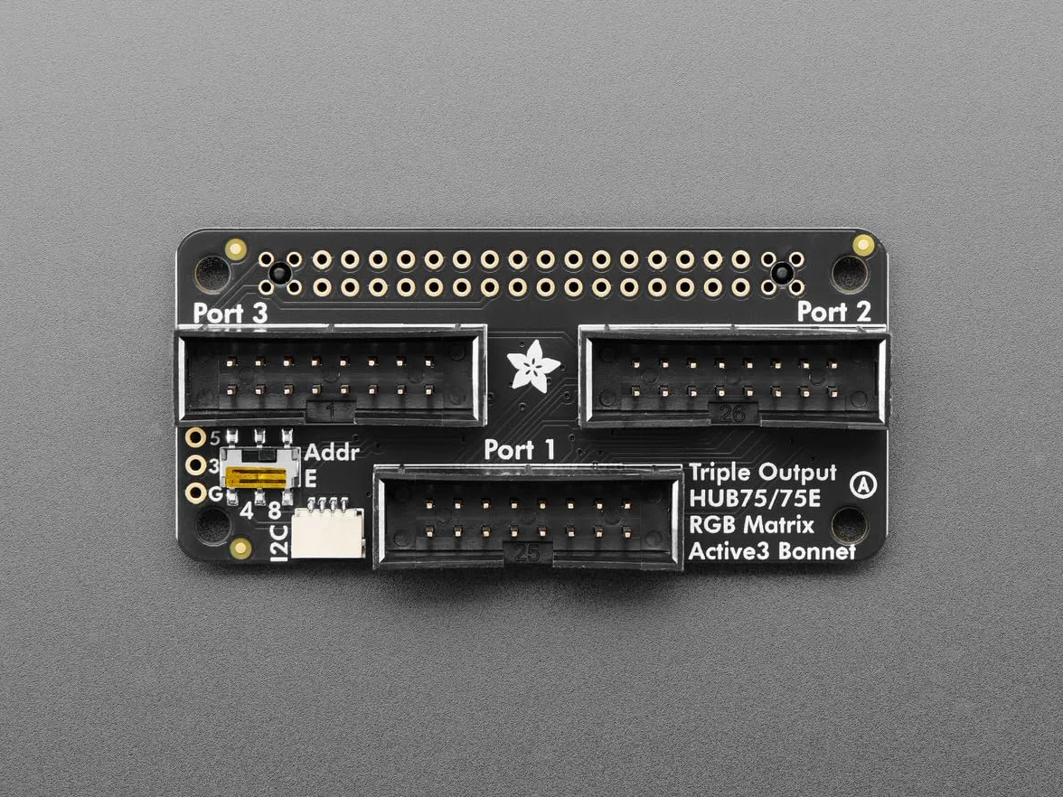 Adafruit Potrójna Matryca LED HUB75 na Raspberry Pi 6358