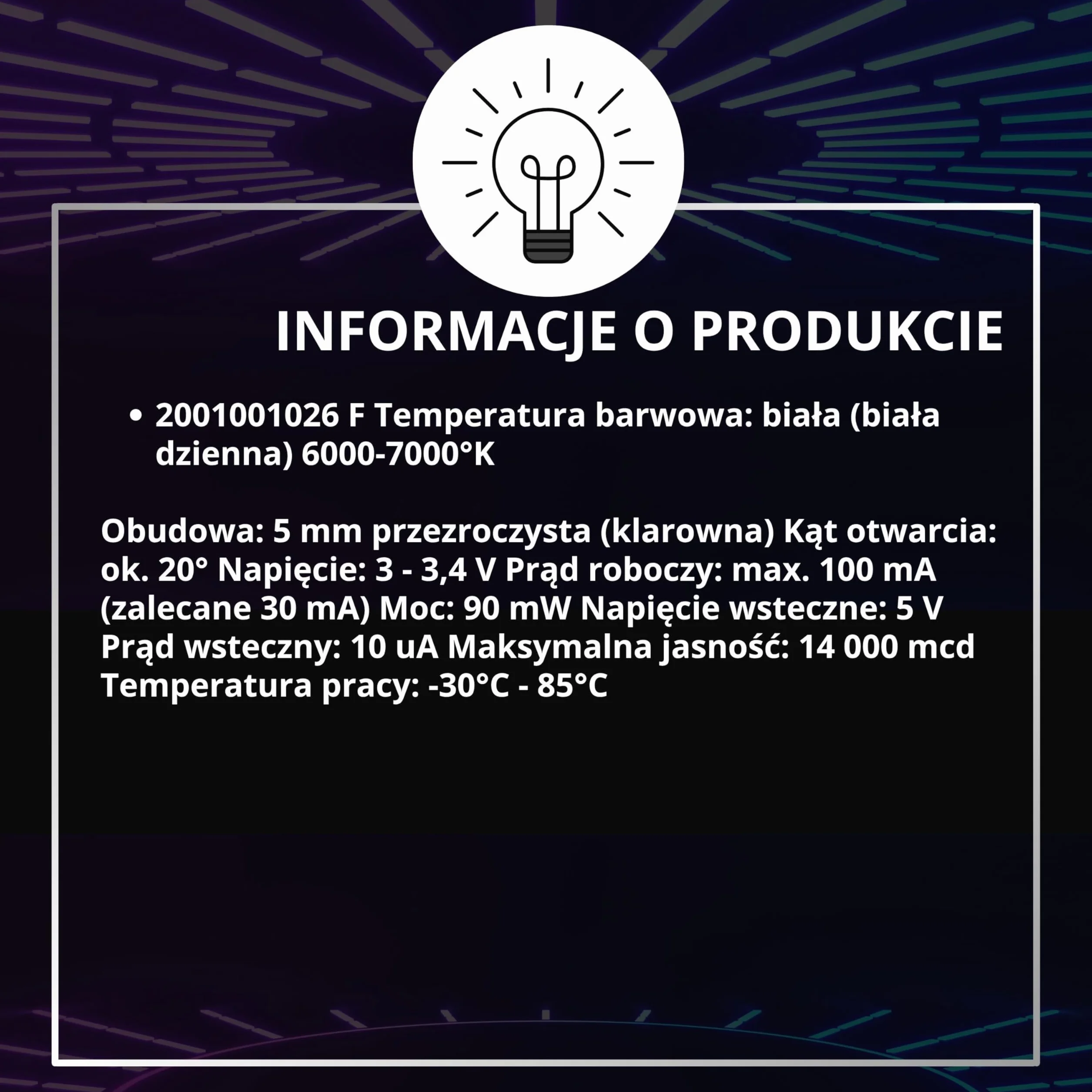 LED 5mm asortyment 300 sztuk 6 kolorów dioda emitująca światło 3V 2 pin zestaw