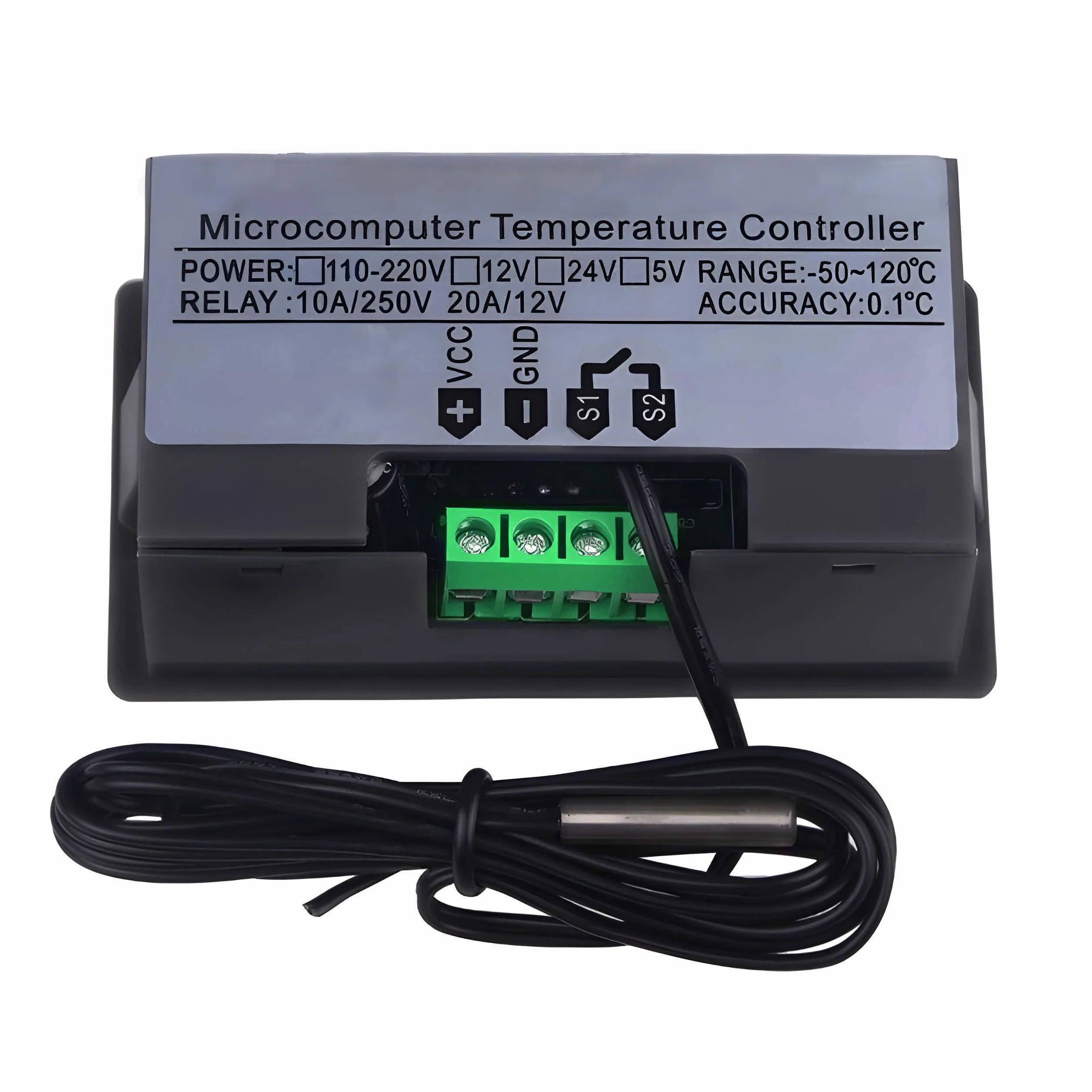 Retoo Cyfrowy termostat regulator temperatury z sondą - 110-50-110°C AC 110V-220V - E572