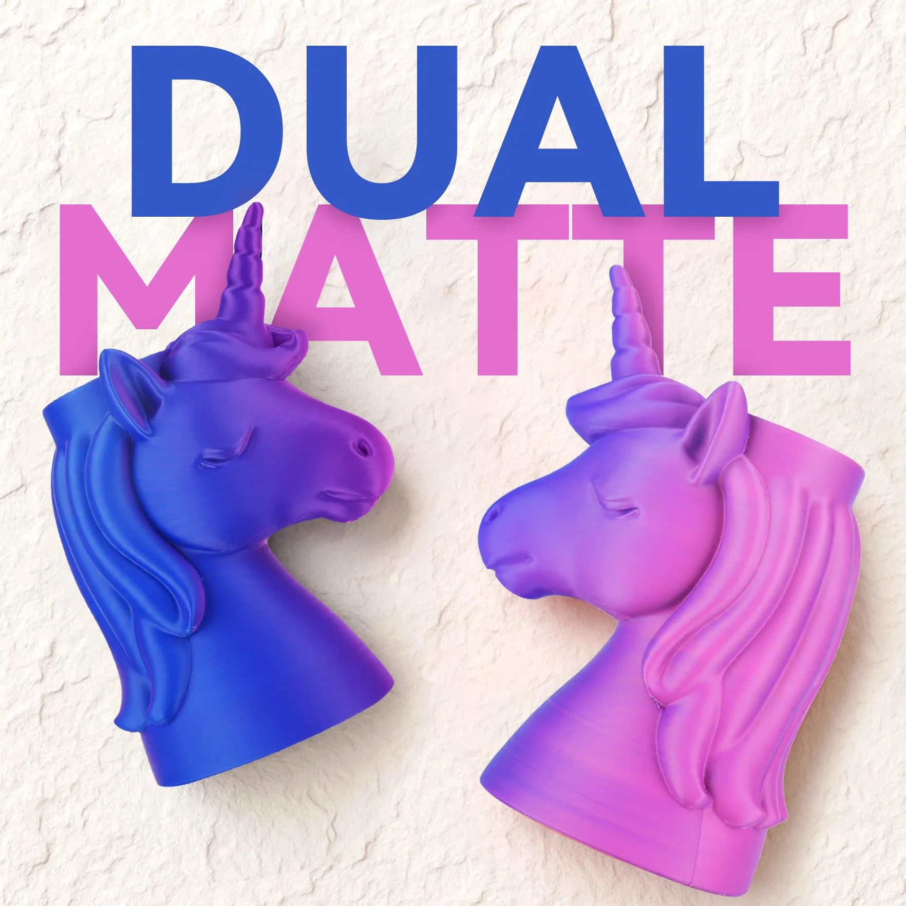 SUNLU Dwukolorowy matowy filament PLA 1,75 mm, dokładność +/- 0,02 mm, szpula 1 kg, niebiesko-czerwony