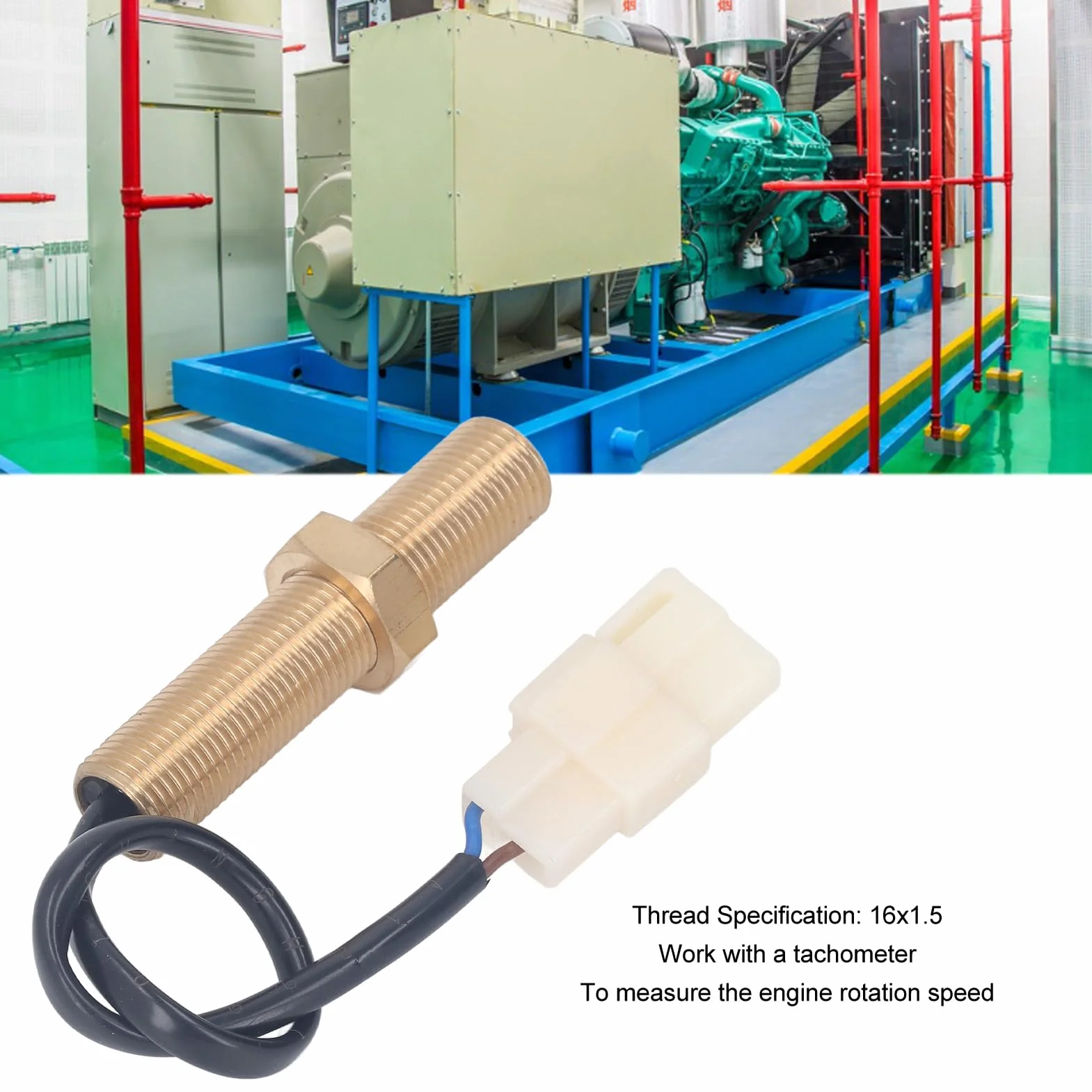 Magnetyczny Czujnik Prędkości Obrotowej M16 Gwint IP44 Generator Ochrony RPM Czujnik Prędkości O Wysokiej Czułości 50V Części Generatora