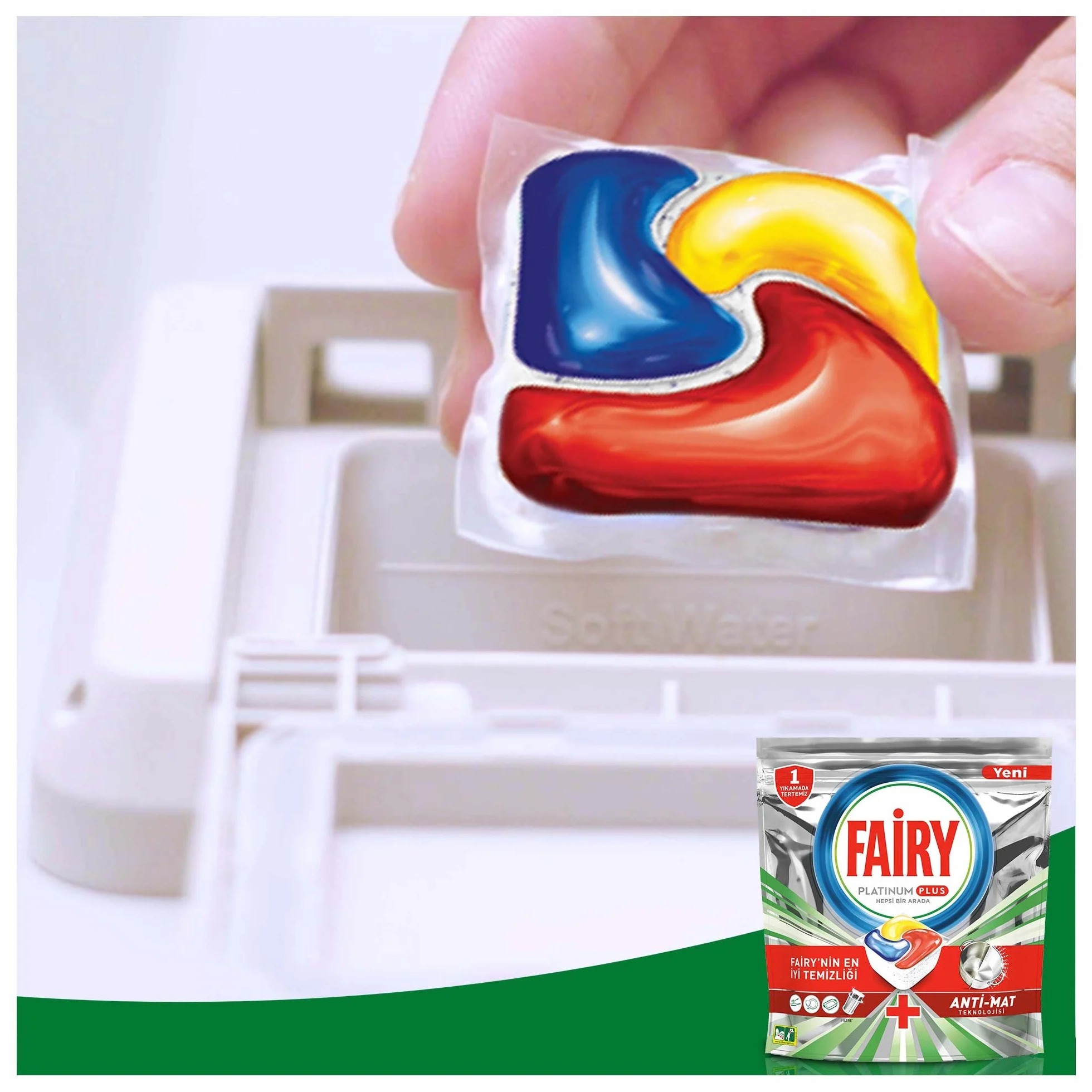 Fairy Platinum Plus All In One kapsułki do zmywarki cytryna 106 sztuk