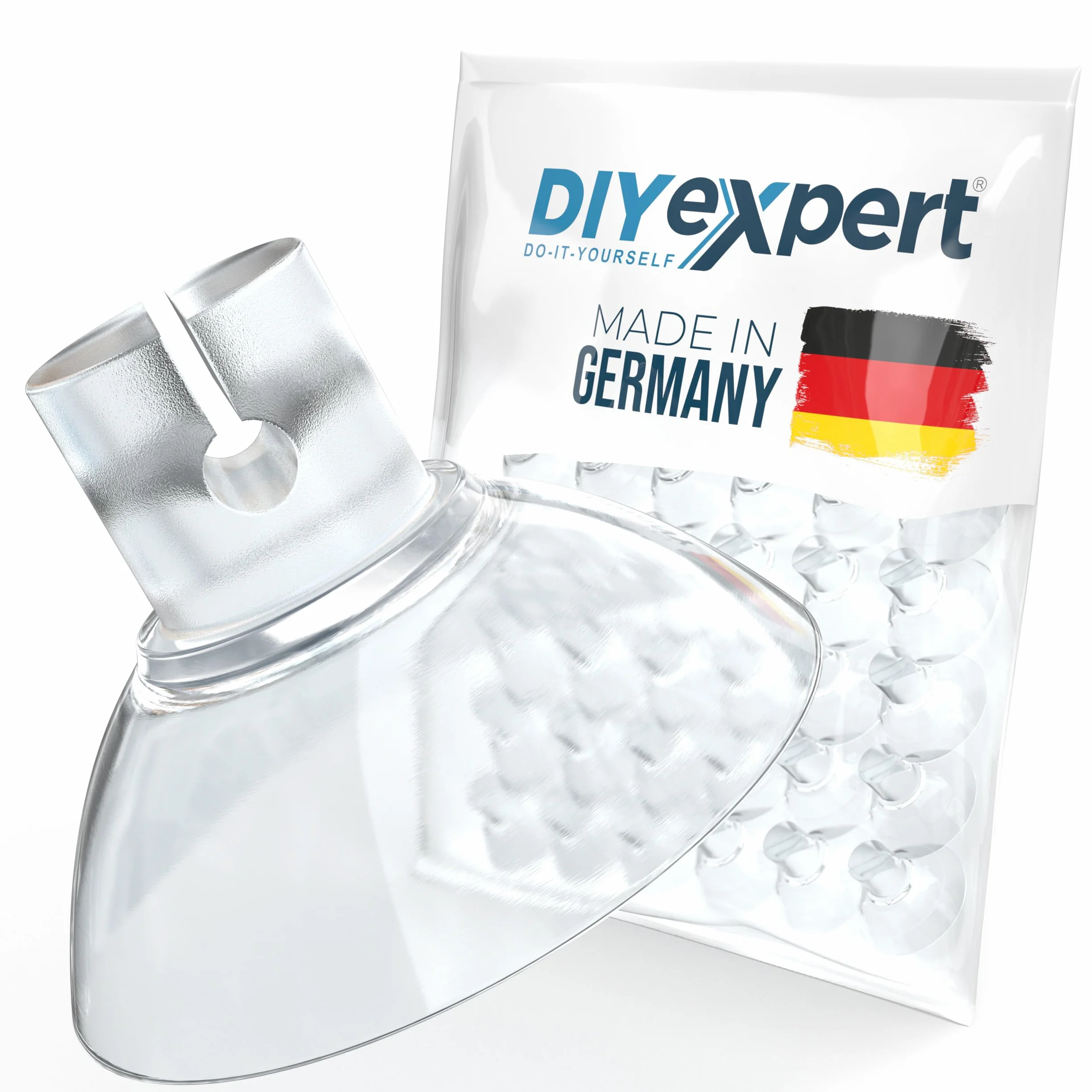 DIY expert 100 x przyssawka do łańcuchów świetlnych, Ø 20 mm, przyssawka, haczyk z przyssawką, ssawka szczelinowa, wyprodukowano w Niemczech