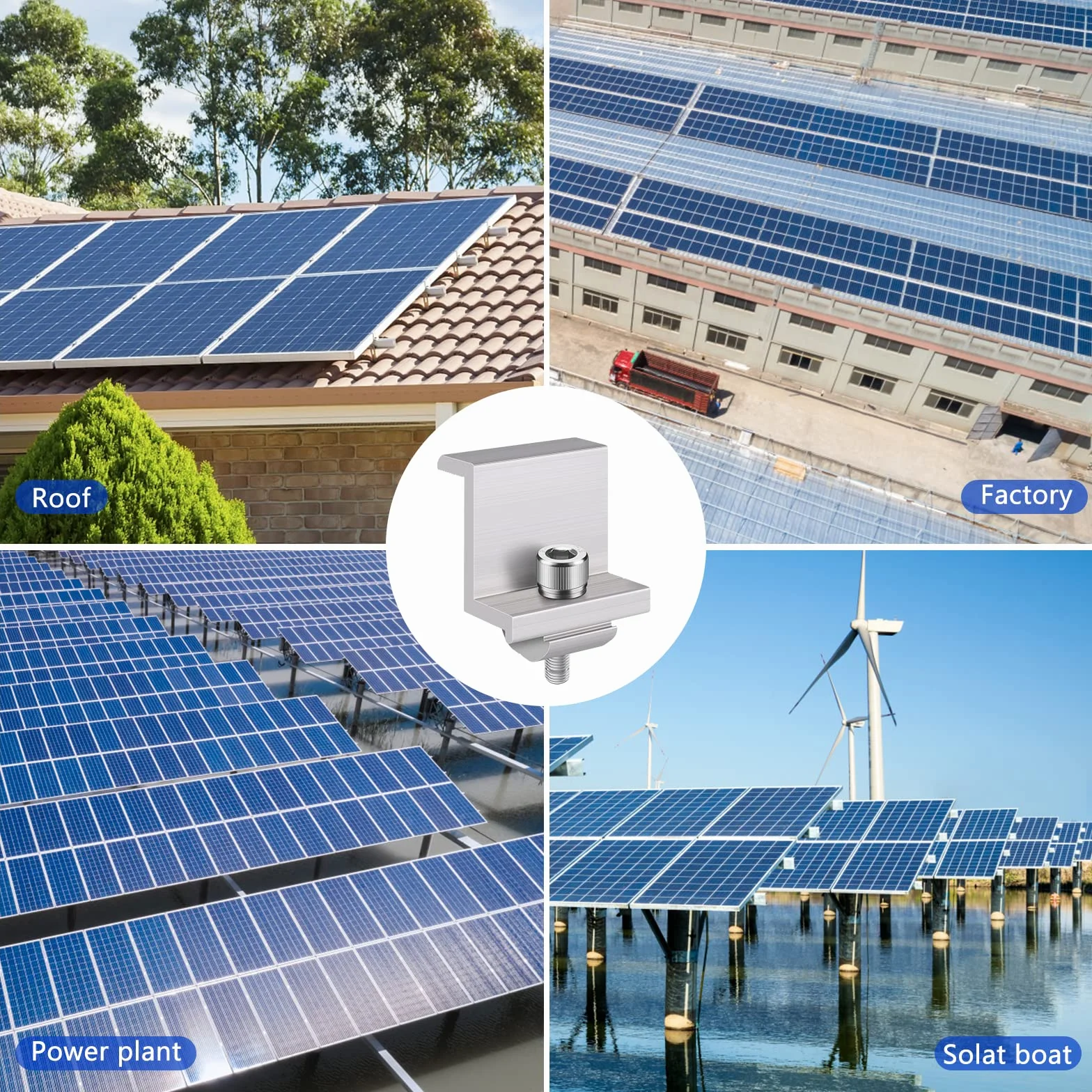 Moduł solarny uchwyt zacisk końcowy panel słoneczny zacisk krawędzi uchwyty, mocowanie modułu solarnego 35 mm
