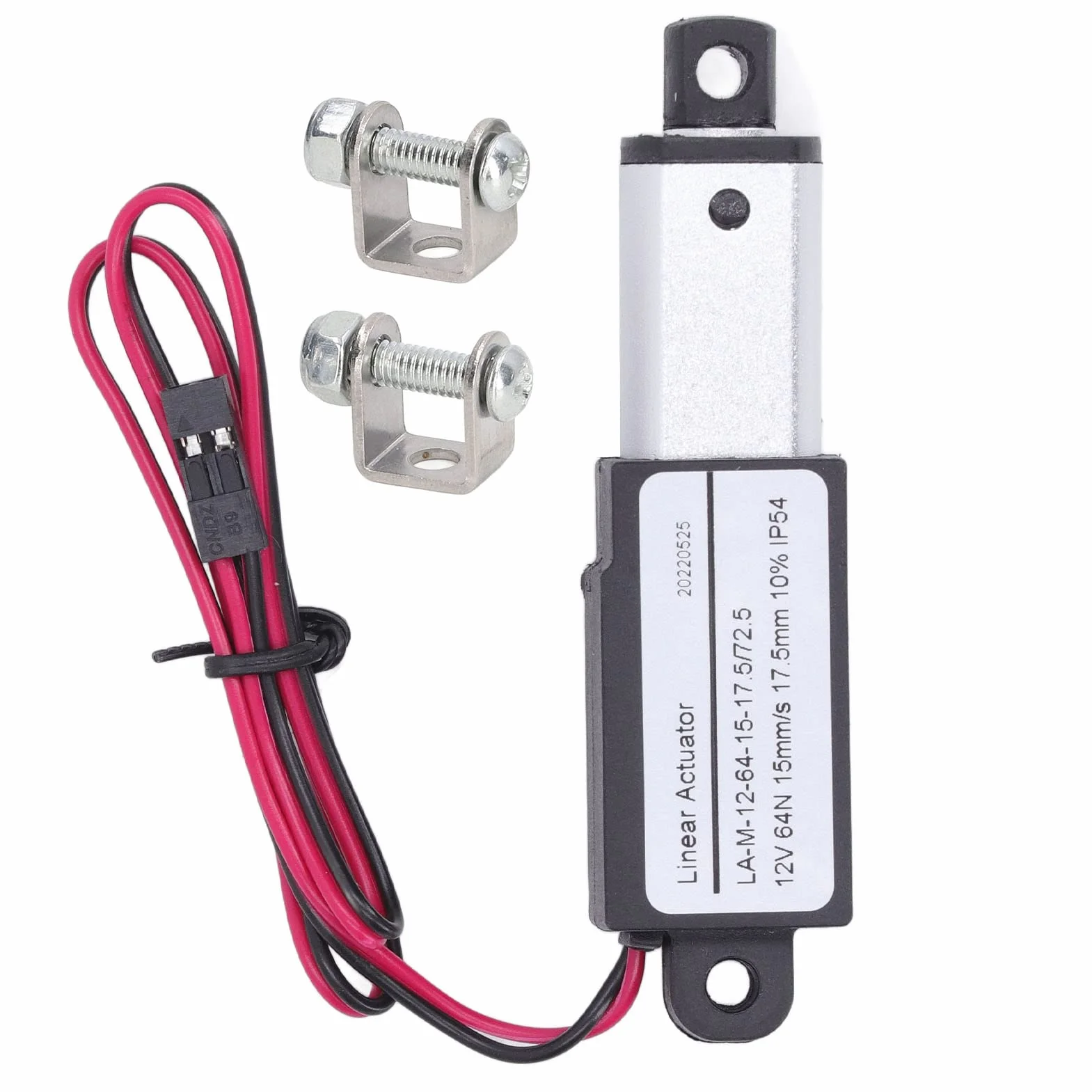 Elektryczny Mikro Siłownik Liniowy Miniaturowy 12V 17,5 mm Aluminiowy ABS do Maszyn Rolniczych