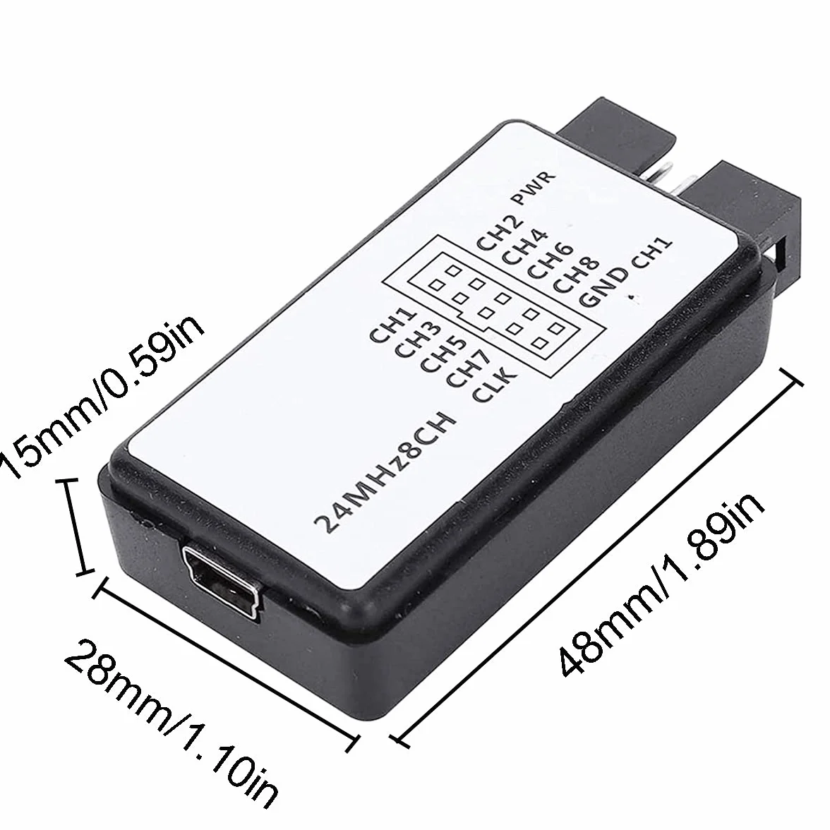 USB Logic Analyzer 24 MHz 8CH UART IIC SPI Debug z kablem mini USB DuPont do Arduino FPGA M100 SCM