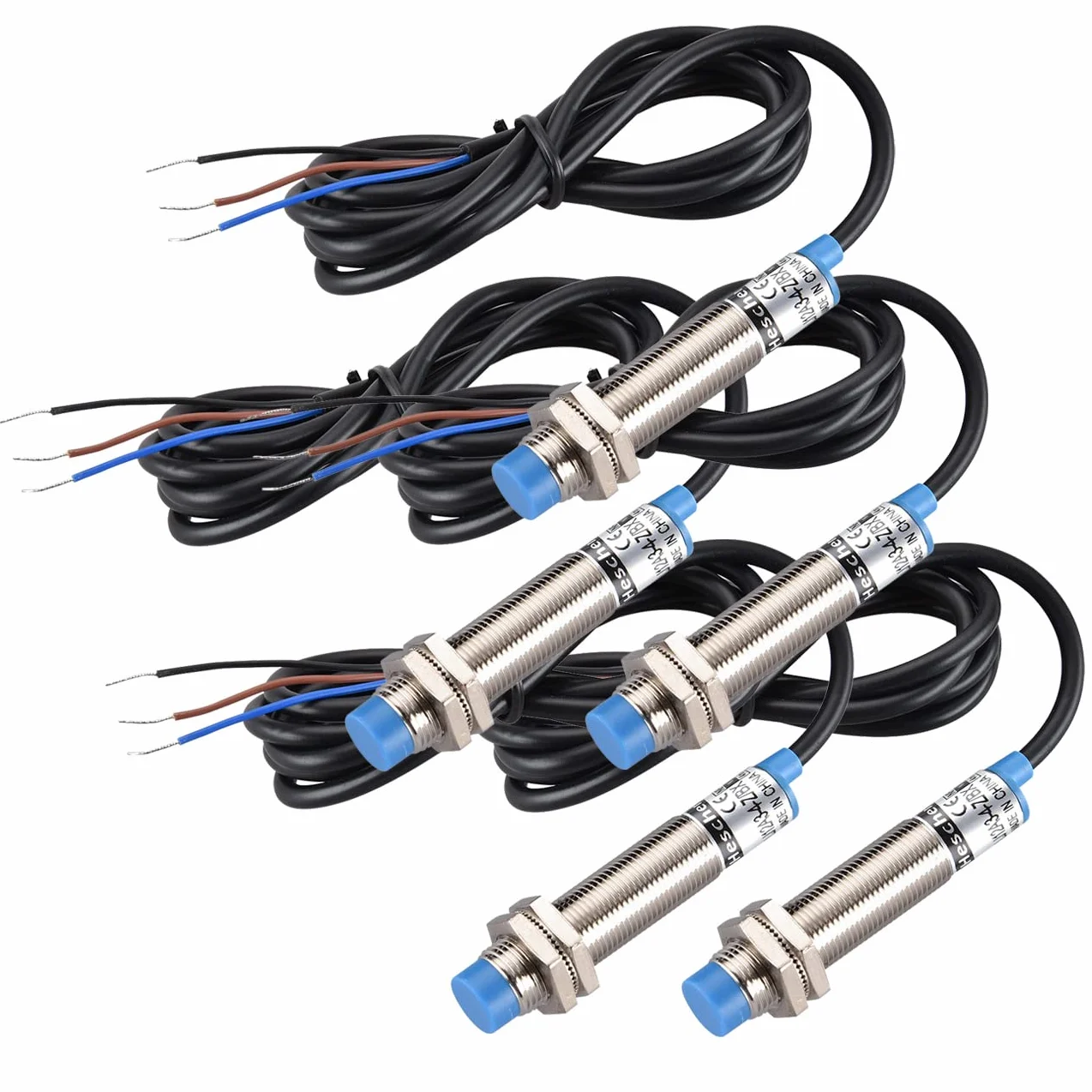 Heschen M12 indukcyjny czujnik zbliżeniowy LJ12A3-4-Z/BX 4mm 10-30VDC NPN NO 5 szt