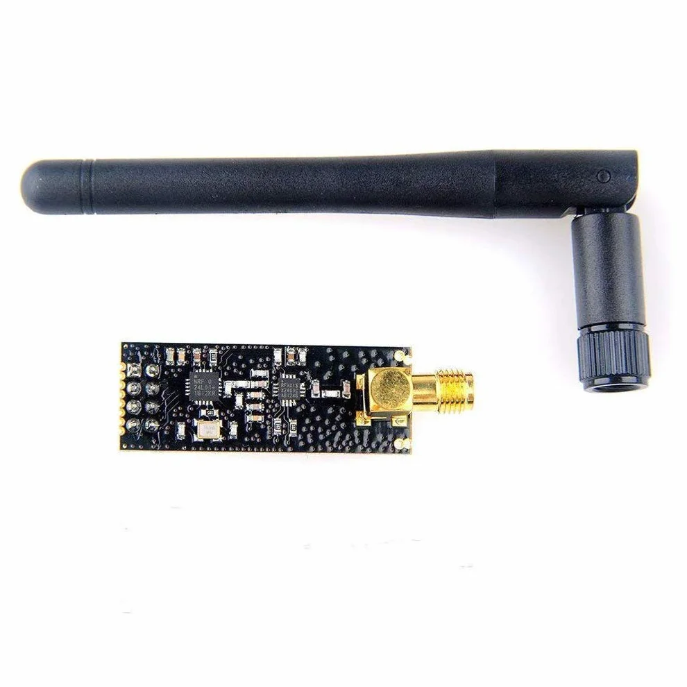 Hailege 2 szt. NRF24L01+PA+LNA bezprzewodowy moduł nadawczo-odbiorczy RF z anteną SMA 2.4G 1100m kompatybilny