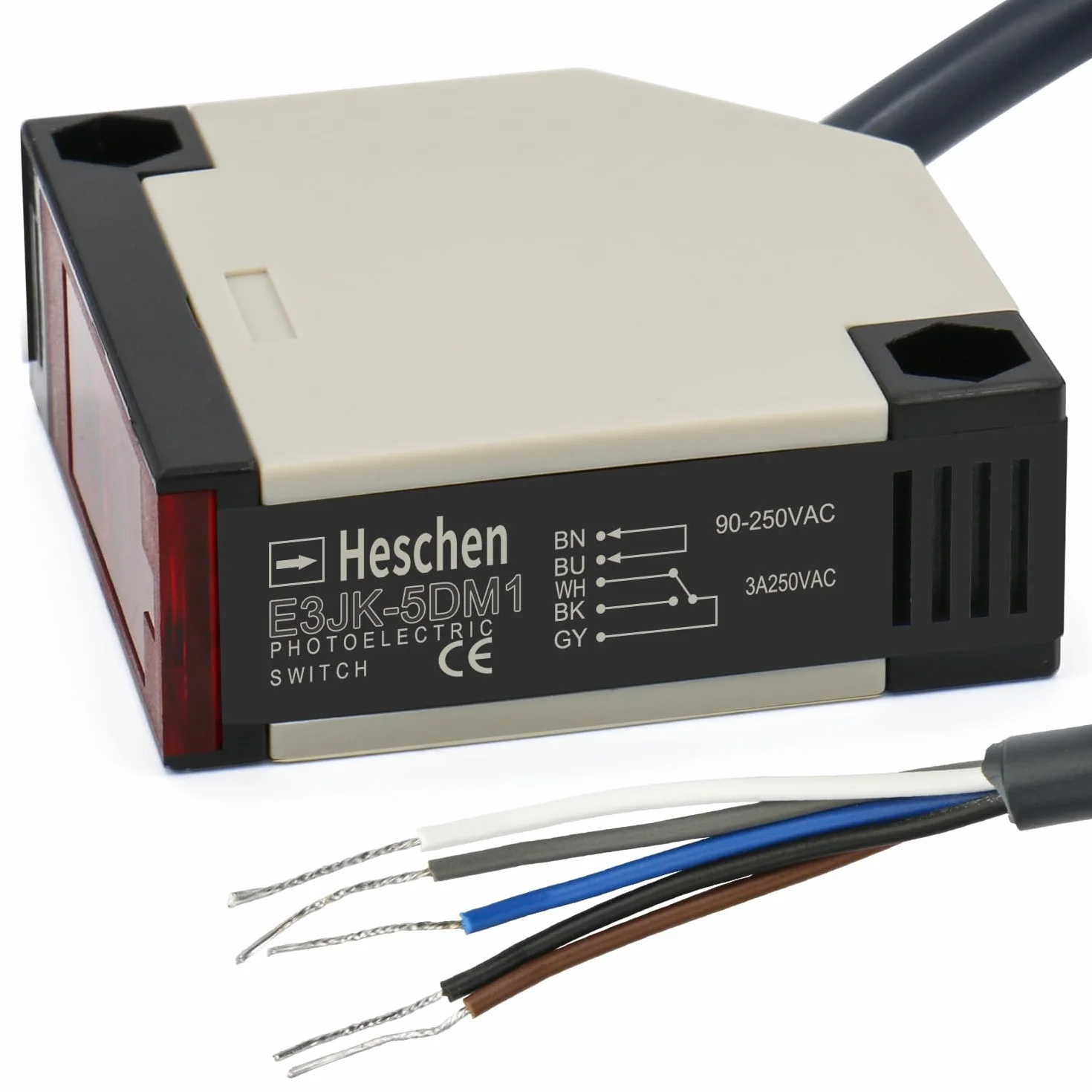 Heschen przełącznik fotoelektryczny E3JK-5DM1-5L AC 90-250 V 5 m