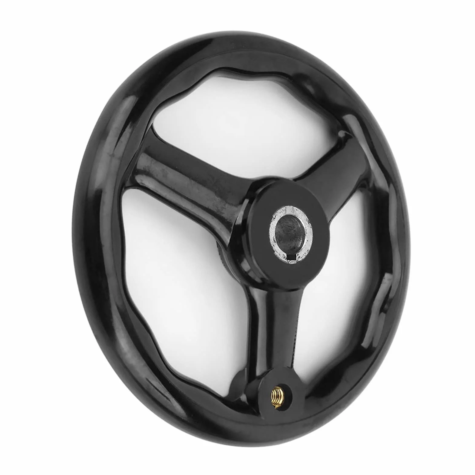 Pokrętło Ręczne Tokarki 200 * 18mm Koło Ręczne Bakelitowe 3 Szprychowe Koło Ręczne Tokarki z Uchwytem do Frezarki, Pokrętła Sterujące