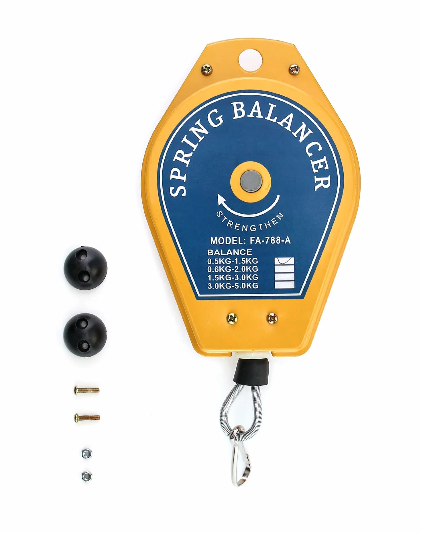 QWORK® balanser sprężynowy, balanser sprężynowy, nośność 0.5 kg - 1.5 kg, do zawieszania narzędzi, podwieszana linia montażowa for Assembly-line