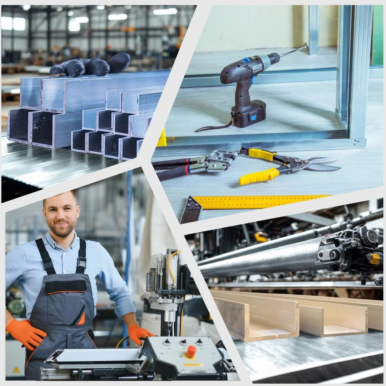 GAL-INDUSTRIAL Ceownik Aluminiowy 50x50x50x4 mm | Długość 50 cm | Profil Aluminiowy do Konstrukcji, Mebli i DIY | Aluminium EN AW-6060 | Powierzchnia Surowa | Cięcie na Wymiar