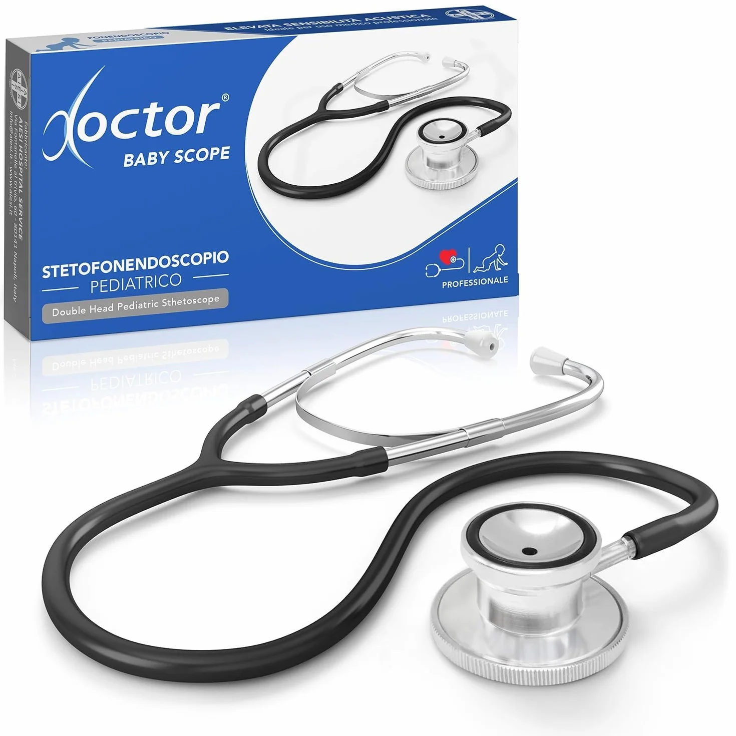 AIESI Stetoskop Dziecięcy Czarny DOCTOR BABY SCOPE 24 miesiące