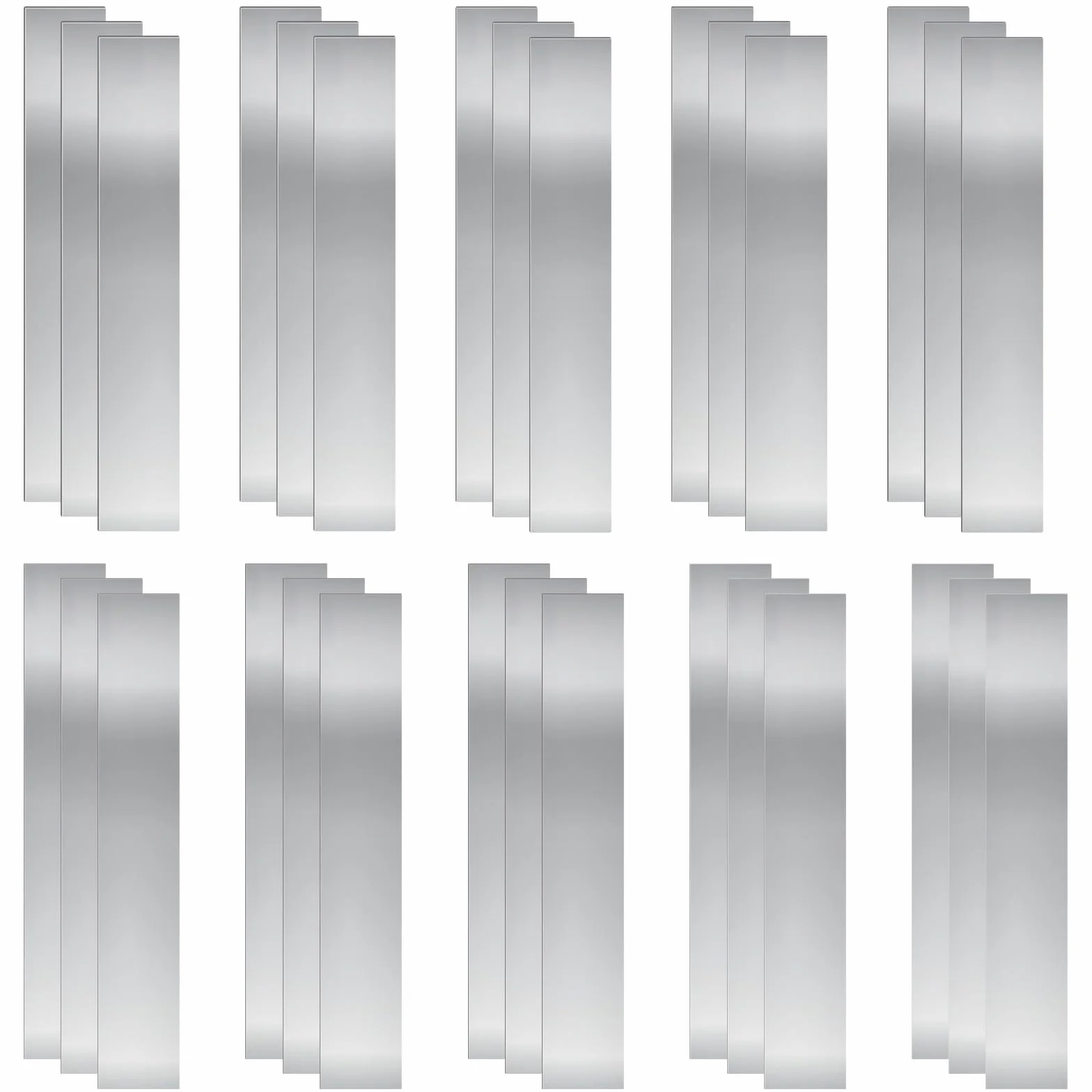 Swpeet Zestaw 30 sztuk 10 grubości 304 ze stali nierdzewnej Shim Stock, 1 cala (szerokość) × 10 cali (długość) × 0,0001" / 0,0015" / 0,002" 0,003" / 0,004" 0,005" / 0,006" ,008 /0,01 cala (grubość
