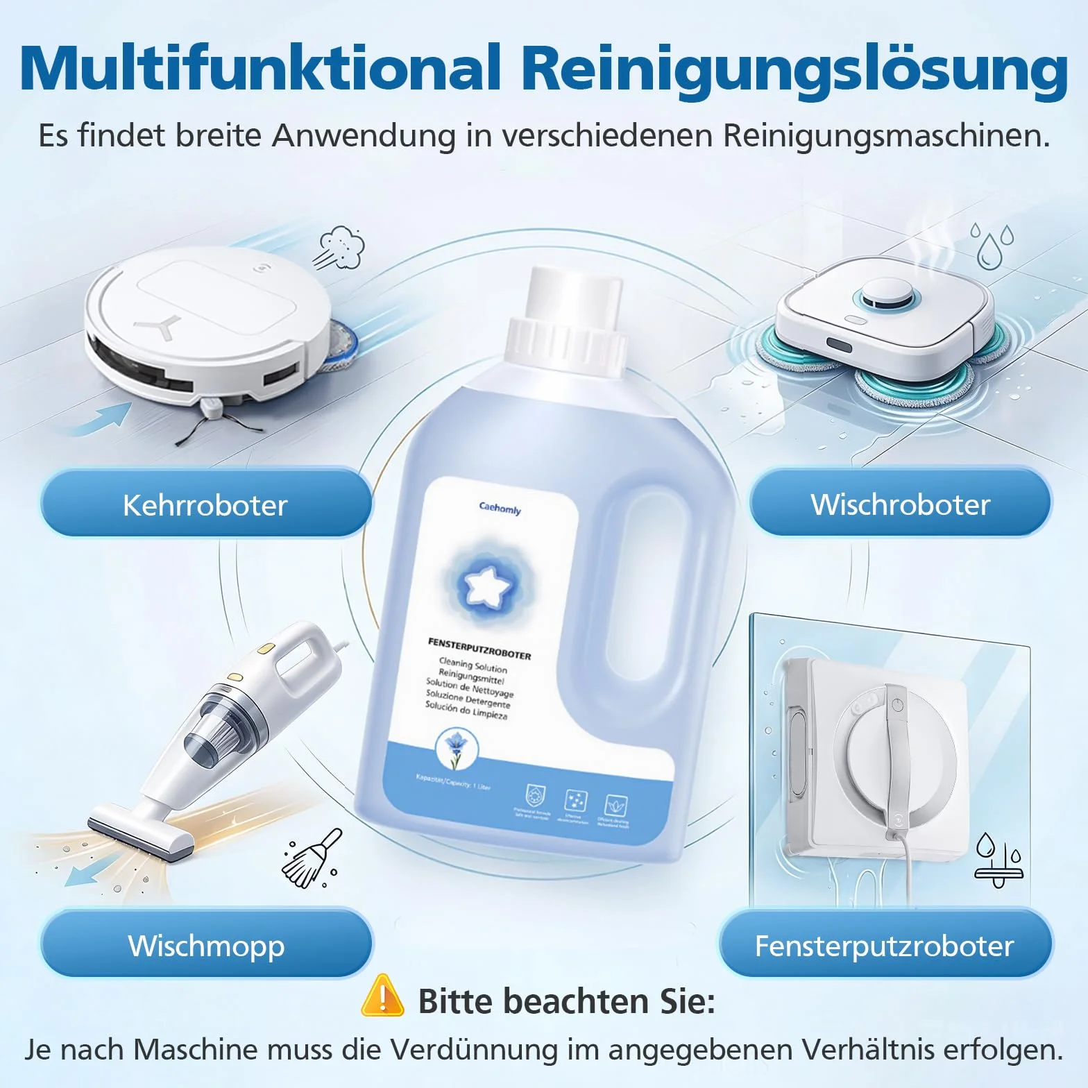 ECOVACS Winbot W1 Pro W2 OMNI PRO MINI W2S płyn do czyszczenia robotów myjących okna 1 L