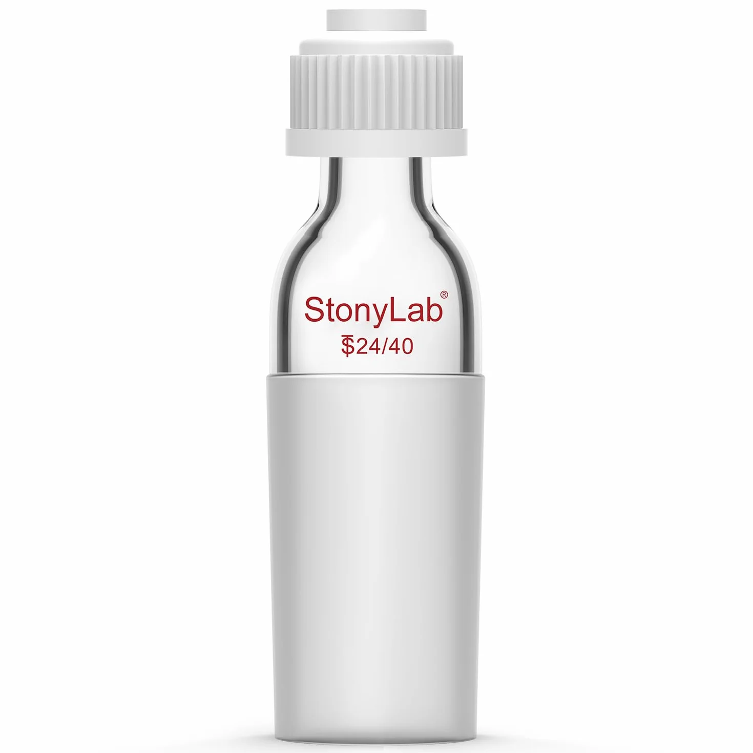 StonyLab Adapter wlotowy termometru z przyłączem wewnętrznym 24/40, wysokość 80 mm, do aparatu destylacyjnego