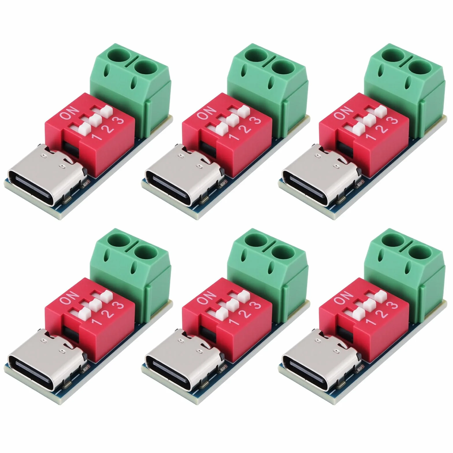 The Lord of the Tools Moduł płytki spustowej USB-C PD kompatybilny z protokołami szybkiego ładowania PD3.0/2.0 i BC1.2, 6 szt
