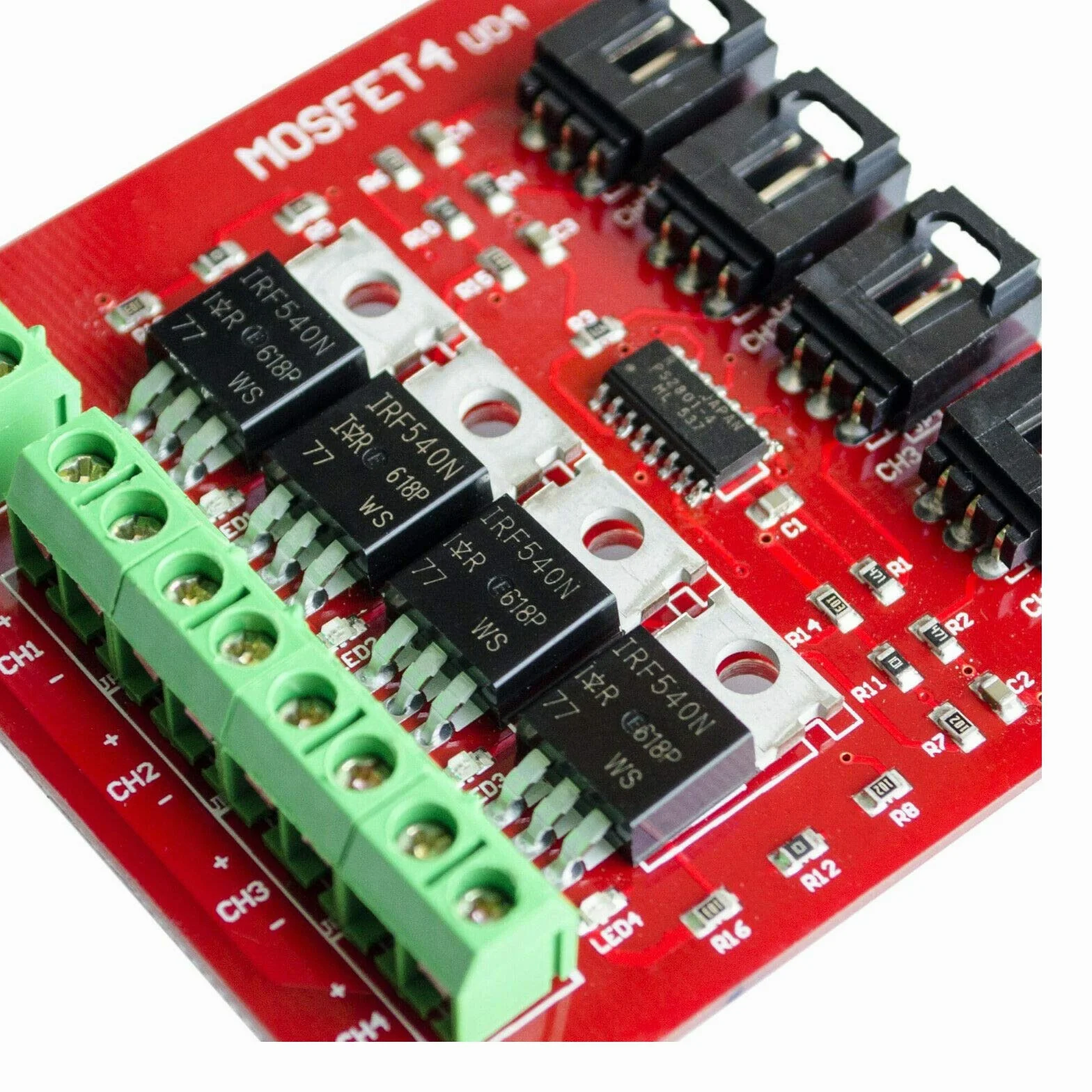 2pcs Four Channel 4 Route MOSFET Button IRF540 V4.0 + MOSFET Switch Module