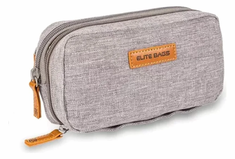 Elite Bags etui dla cukrzyków izotermicznych, w zestawie zimny żel, wiele przegródek, szary, 17 x 10 x 6 cm