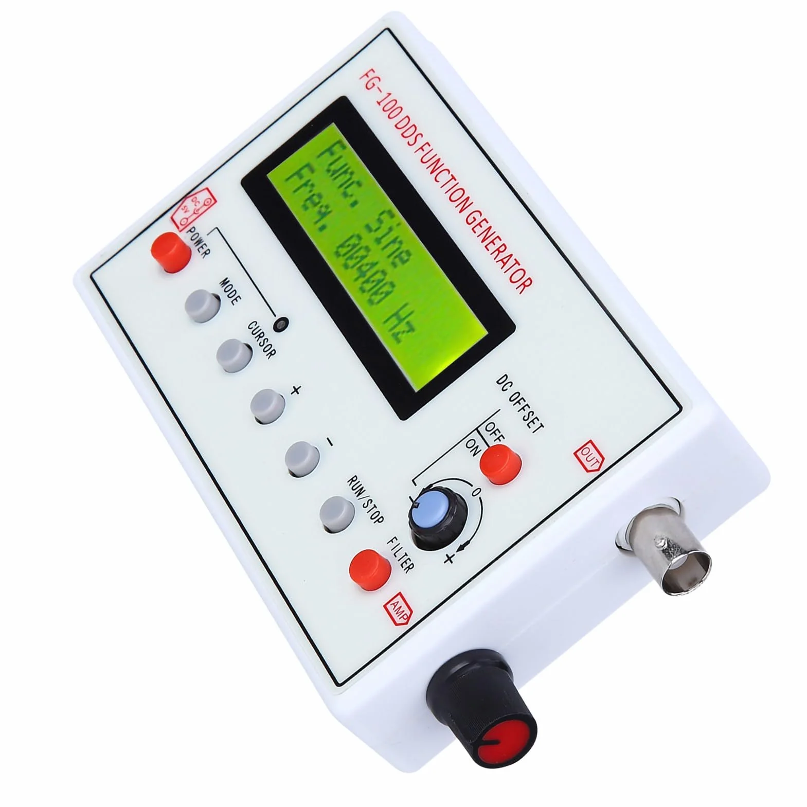 Generator Funkcji DDS 1 Hz–500 KHz Sinusoida z Filtrem, Licznik Źródła Sygnału DC 5 V